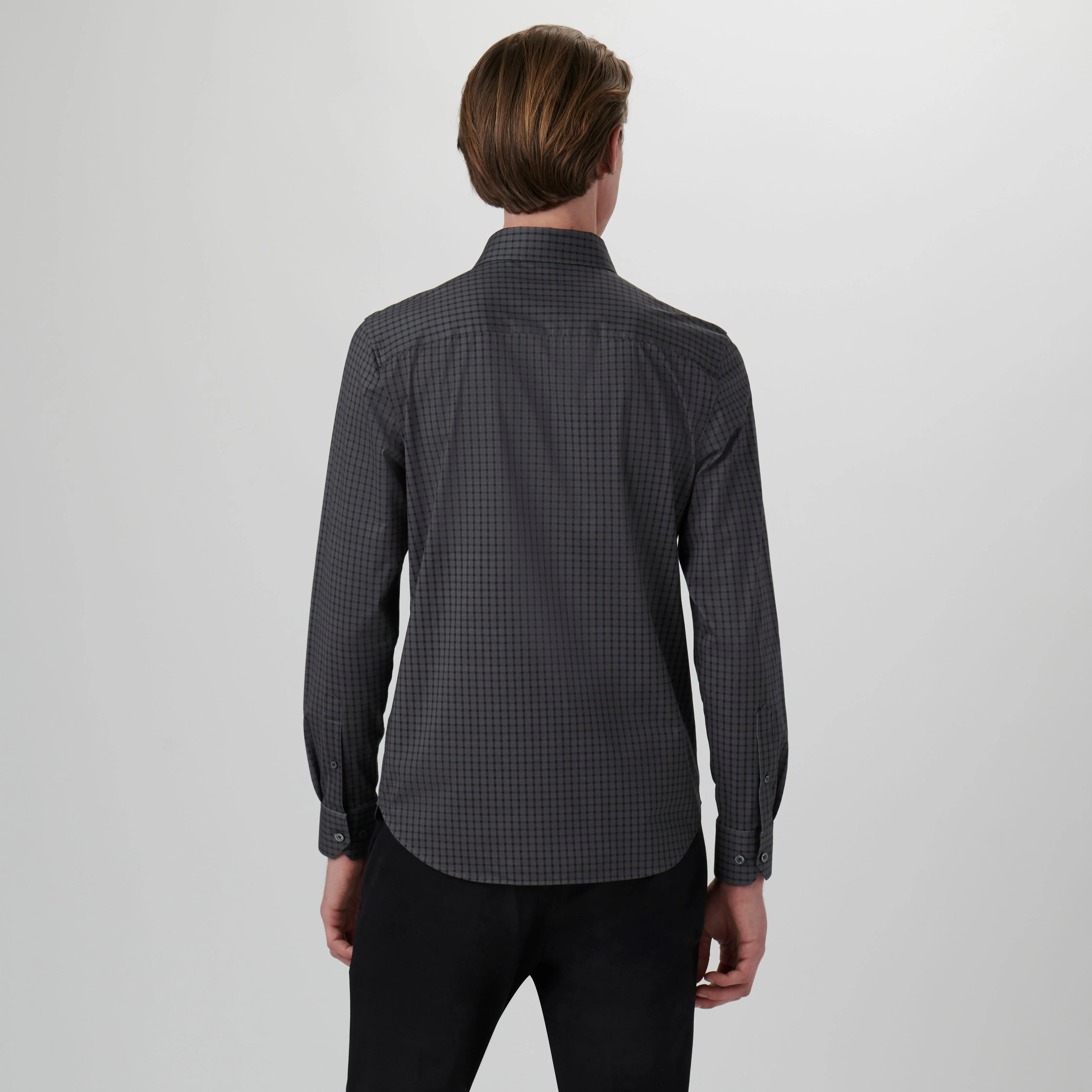 James Mini Check OoohCotton Shirt sold by Bugatchi product image thumbnail 4