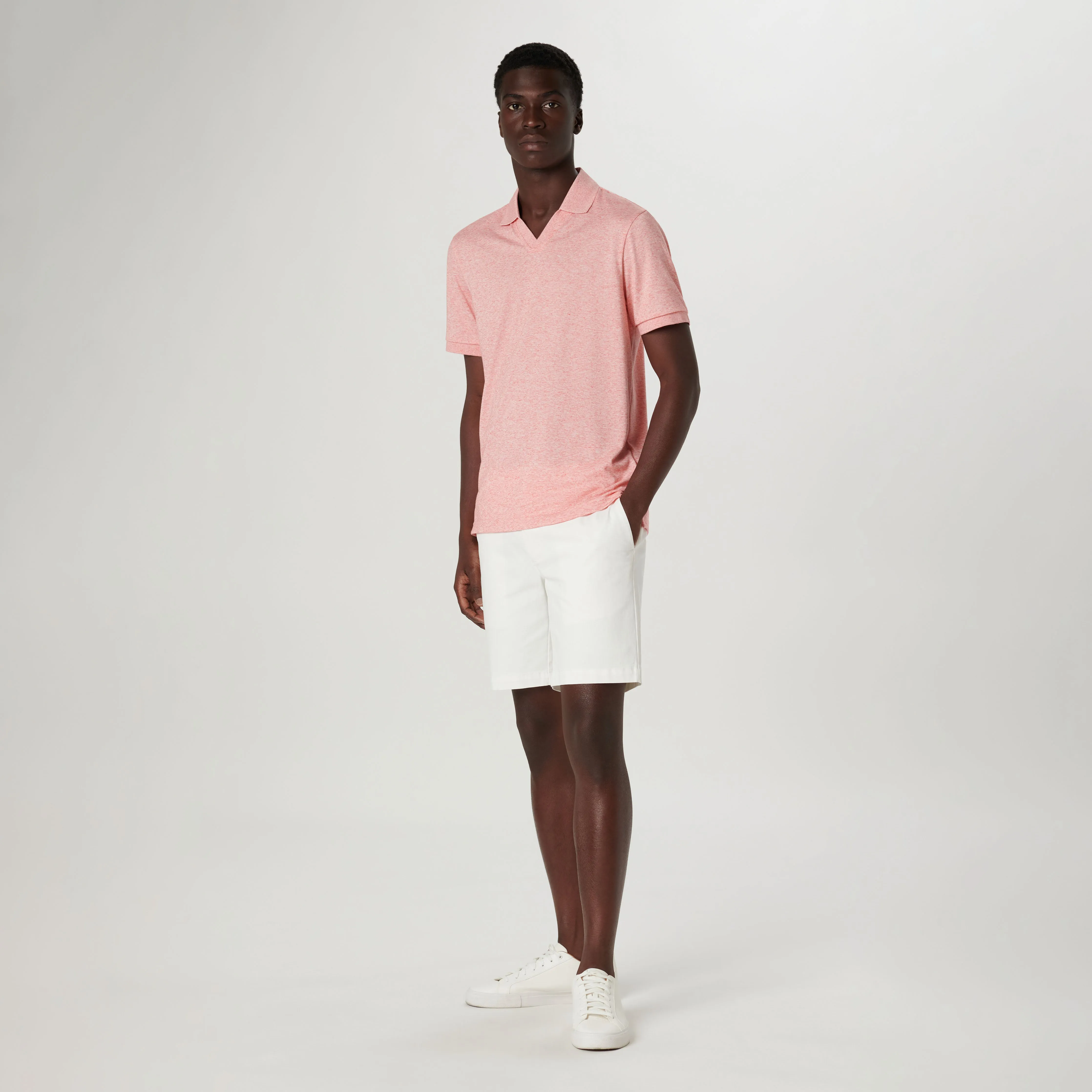 Marled Johnny Collar Polo sold by Bugatchi product image thumbnail 5