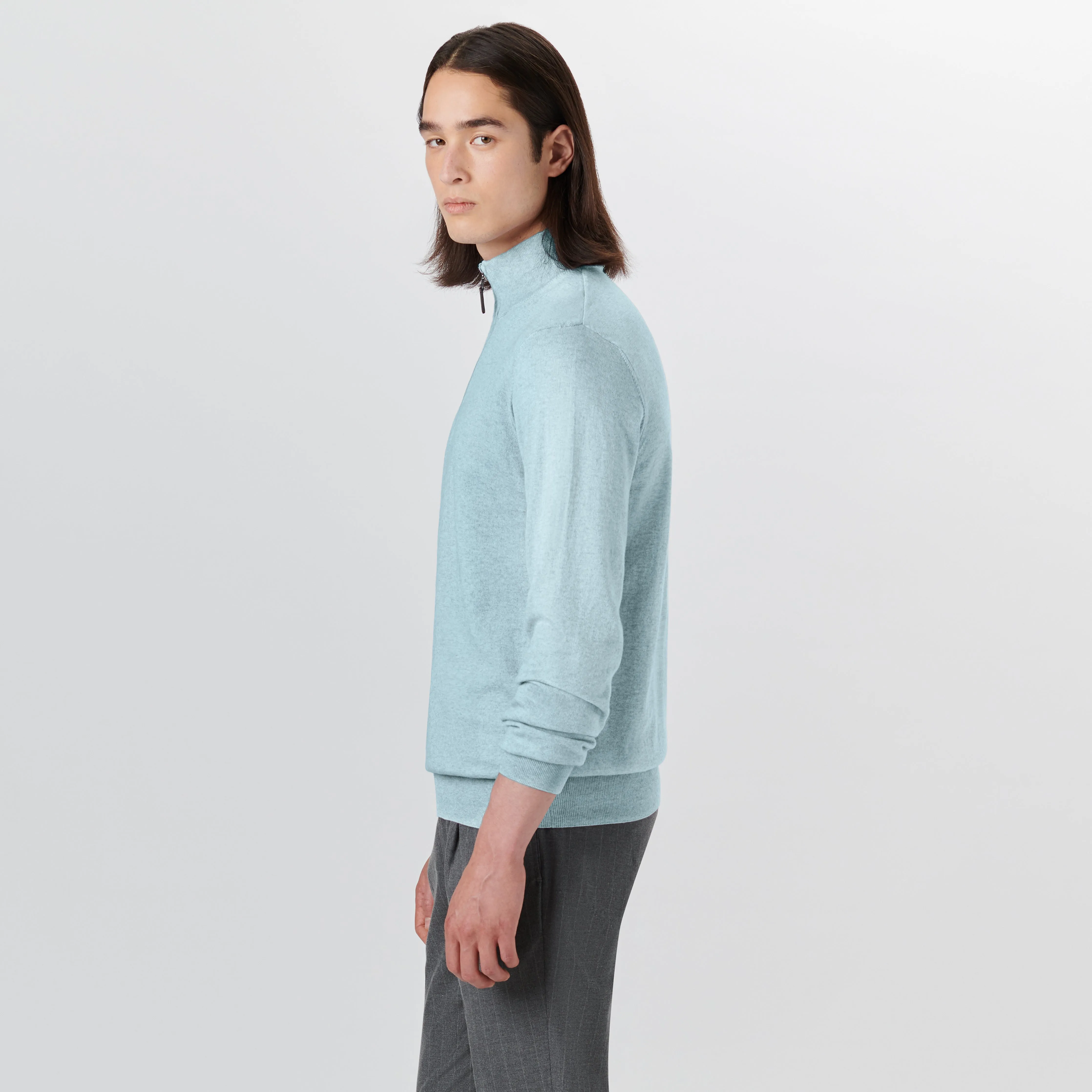 Melange Quarter Zip Pullover Sweater sold by Bugatchi product image thumbnail 3