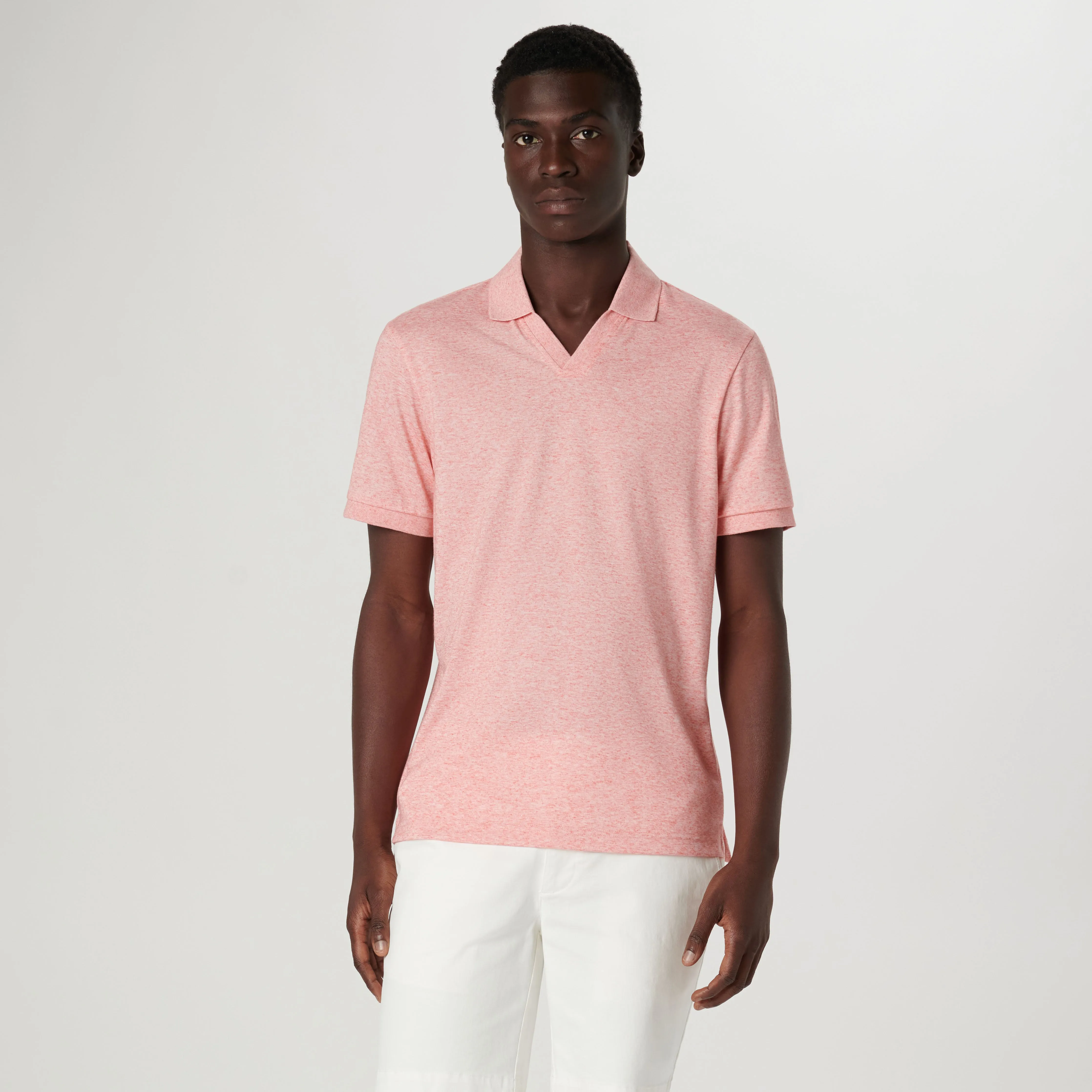 Marled Johnny Collar Polo sold by Bugatchi product image thumbnail 2