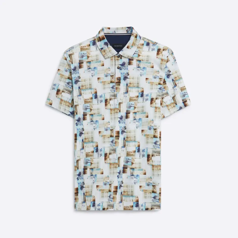 Hendrix Abstract Polo sold by Bugatchi