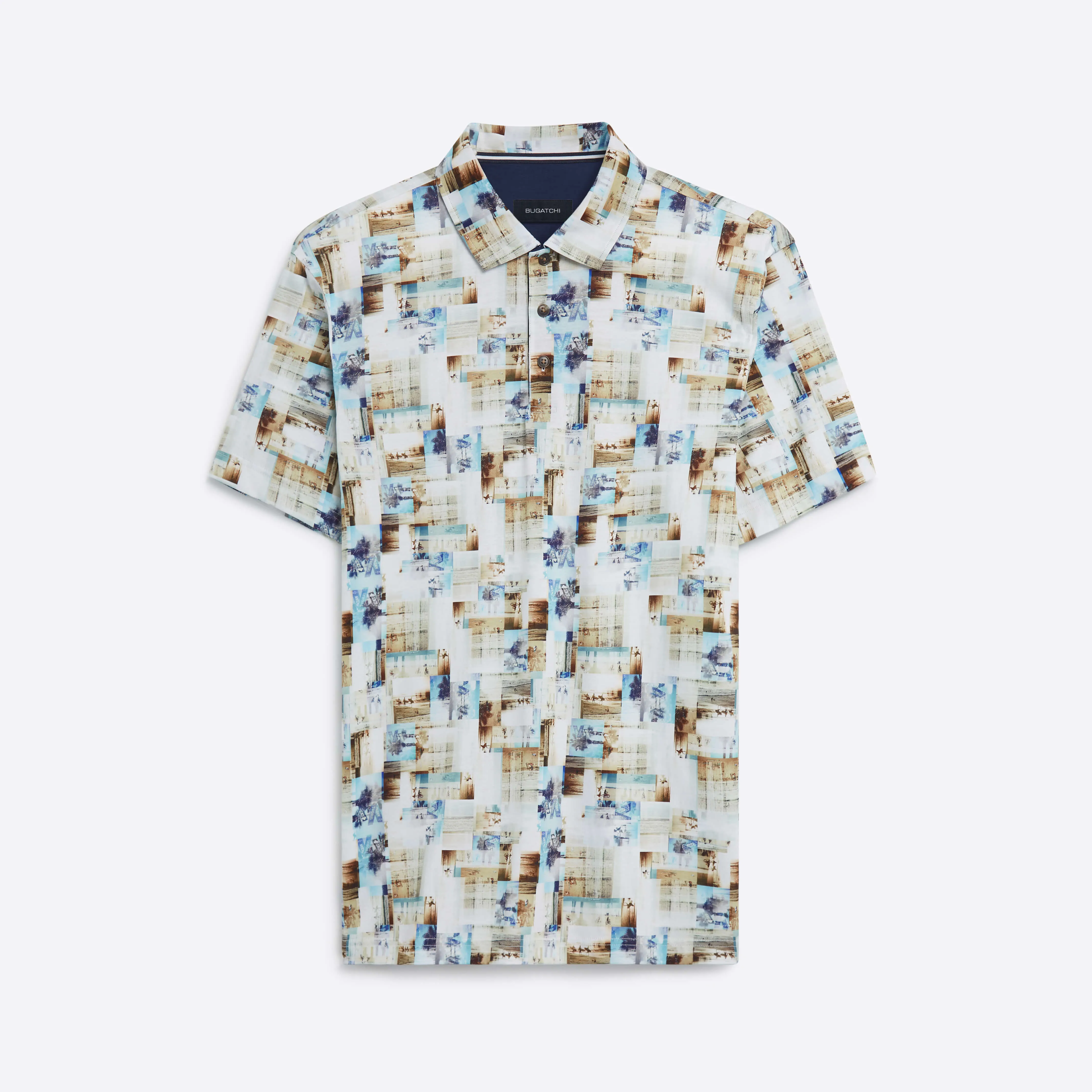 Hendrix Abstract Polo sold by Bugatchi