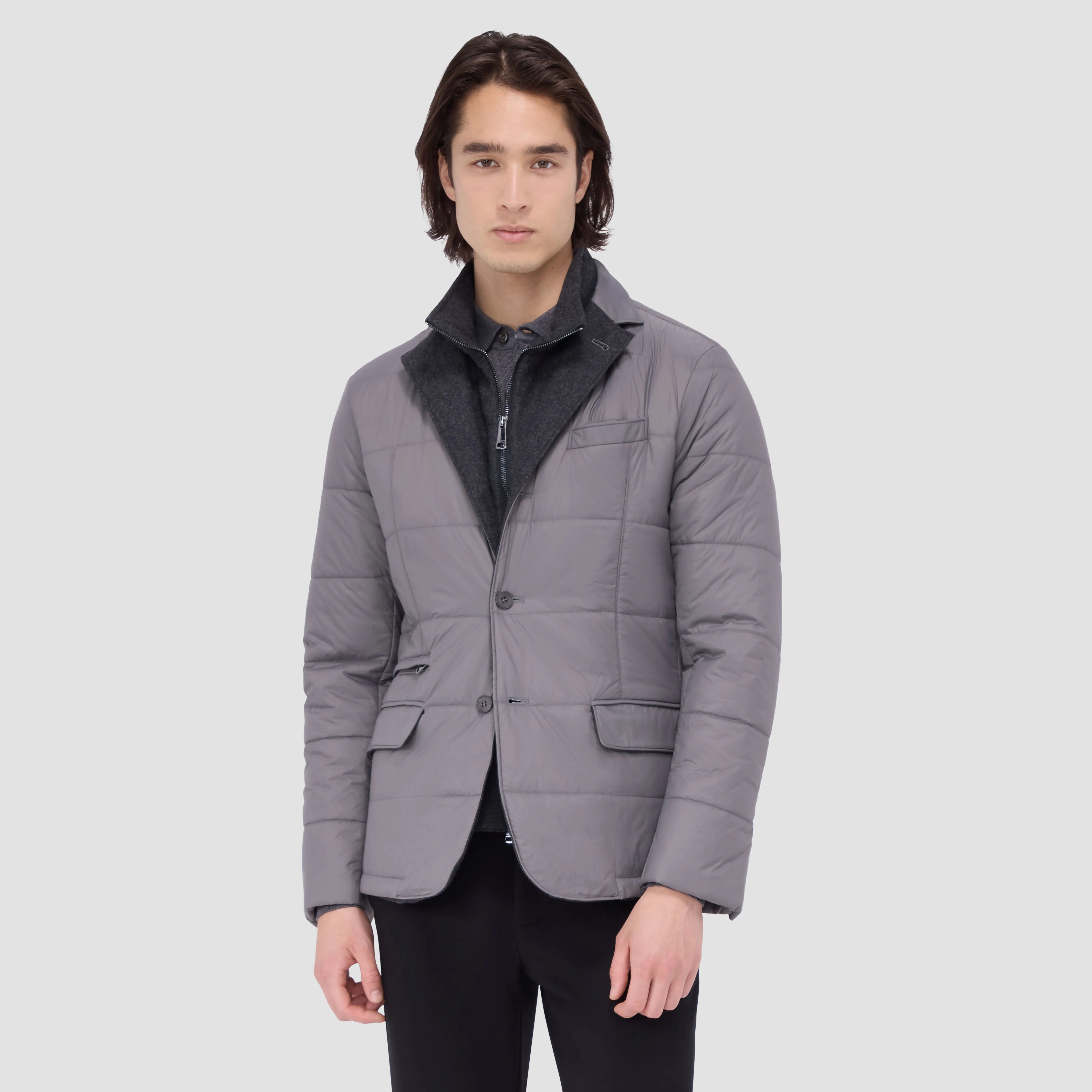 Three Button Quilted Blazer with Detachable Bib sold by Bugatchi product image thumbnail 2