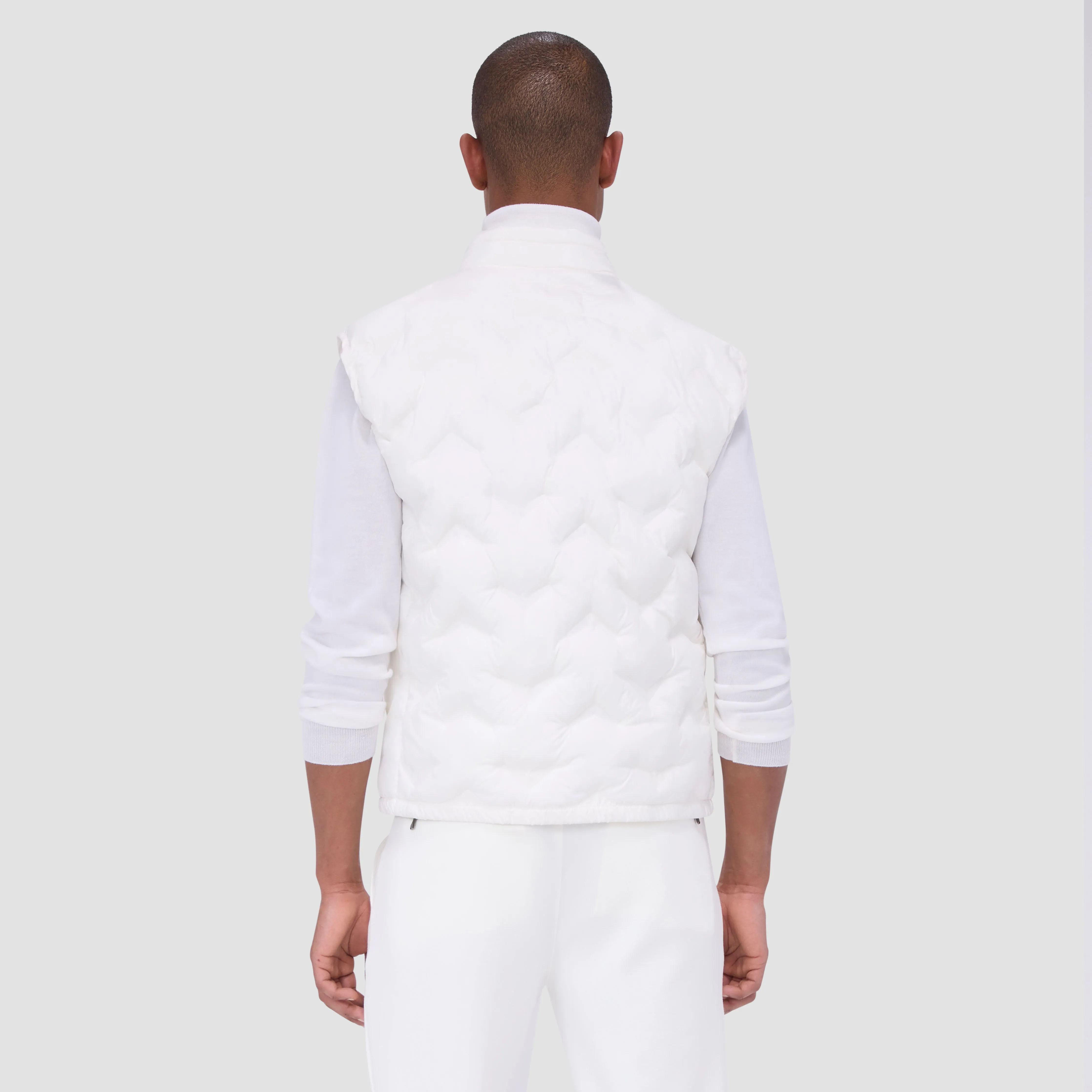 Chevron Quilted Puffer Vest sold by Bugatchi product image thumbnail 4