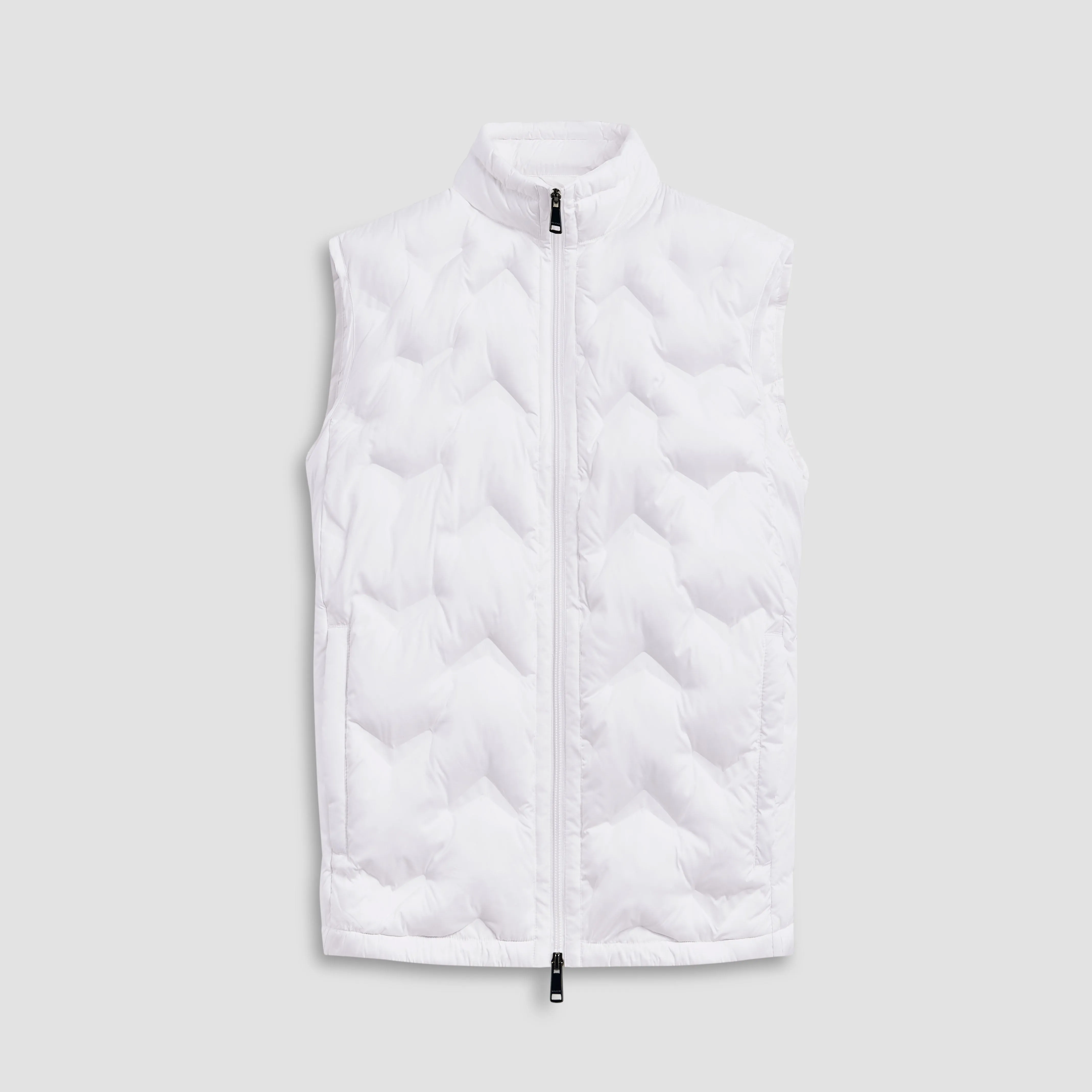 Chevron Quilted Puffer Vest sold by Bugatchi