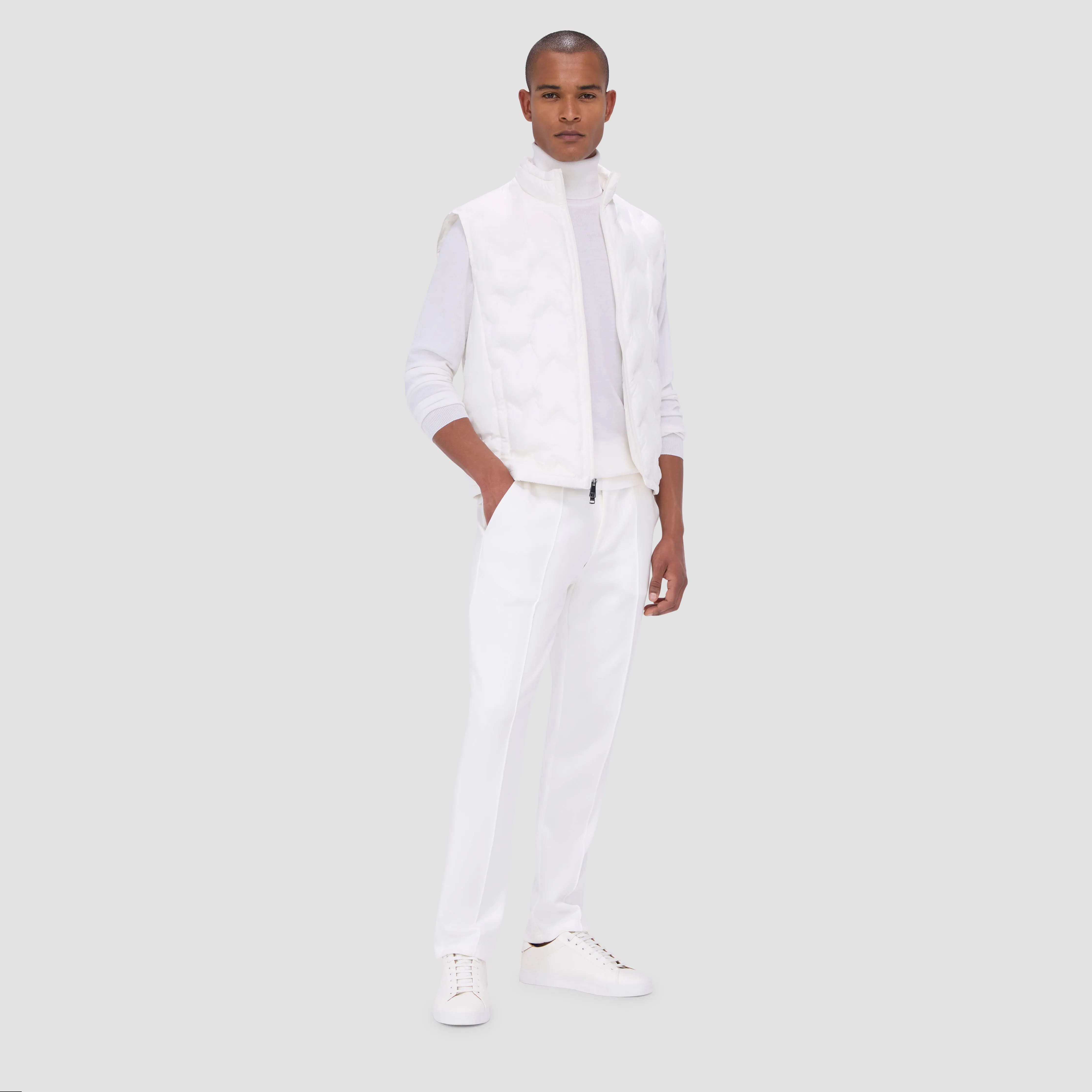 Chevron Quilted Puffer Vest sold by Bugatchi product image thumbnail 5