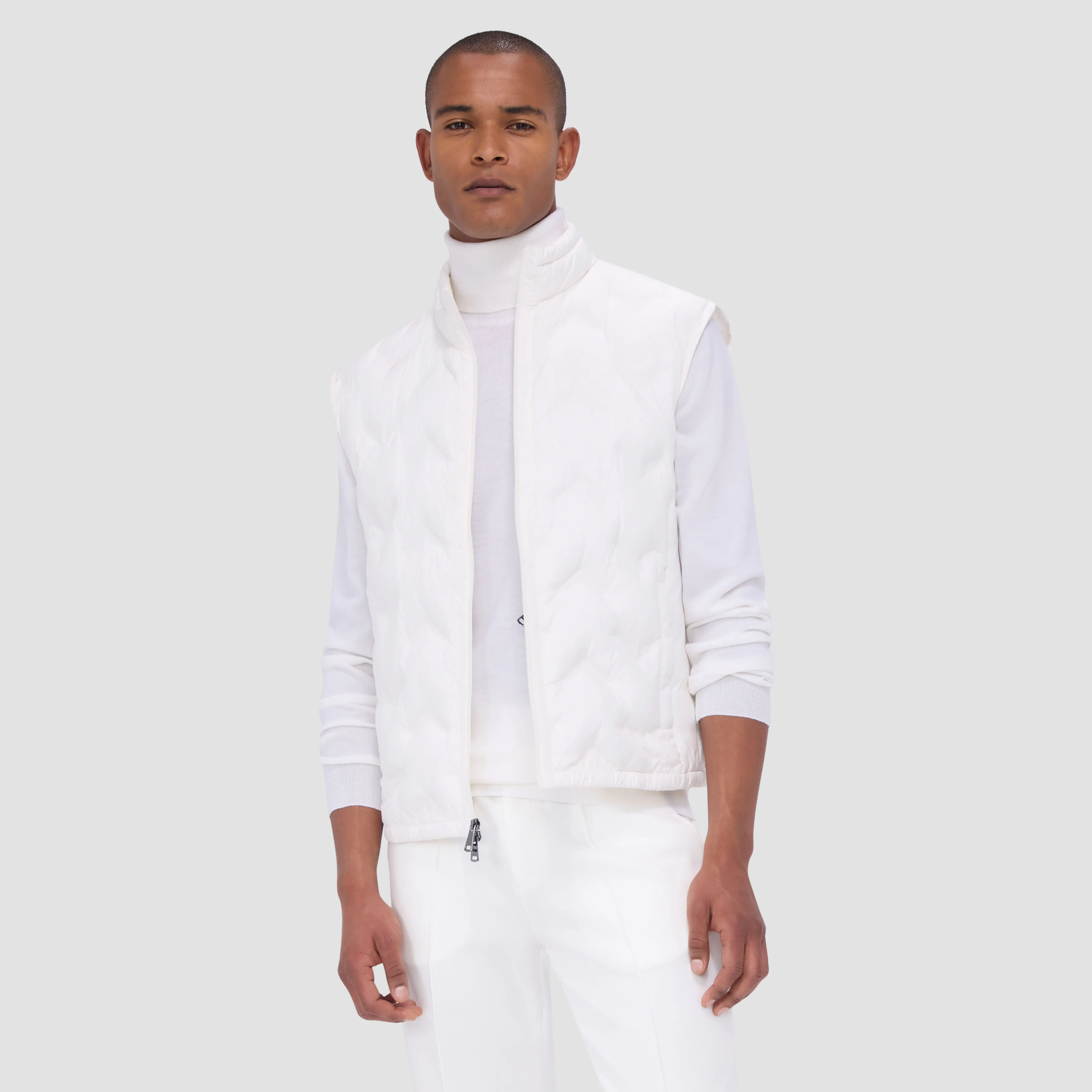 Chevron Quilted Puffer Vest sold by Bugatchi product image thumbnail 2