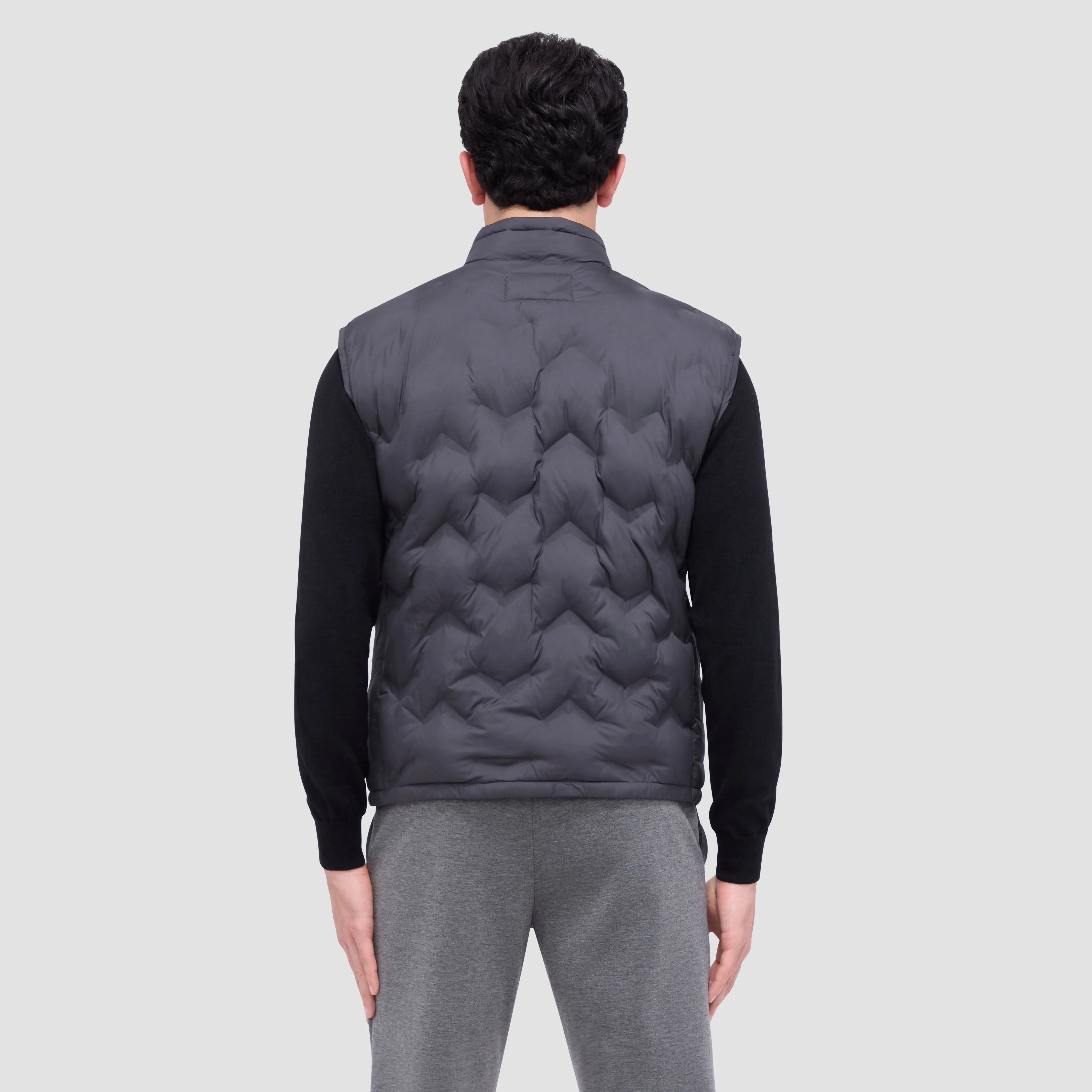 Chevron Quilted Puffer Vest sold by Bugatchi product image thumbnail 4