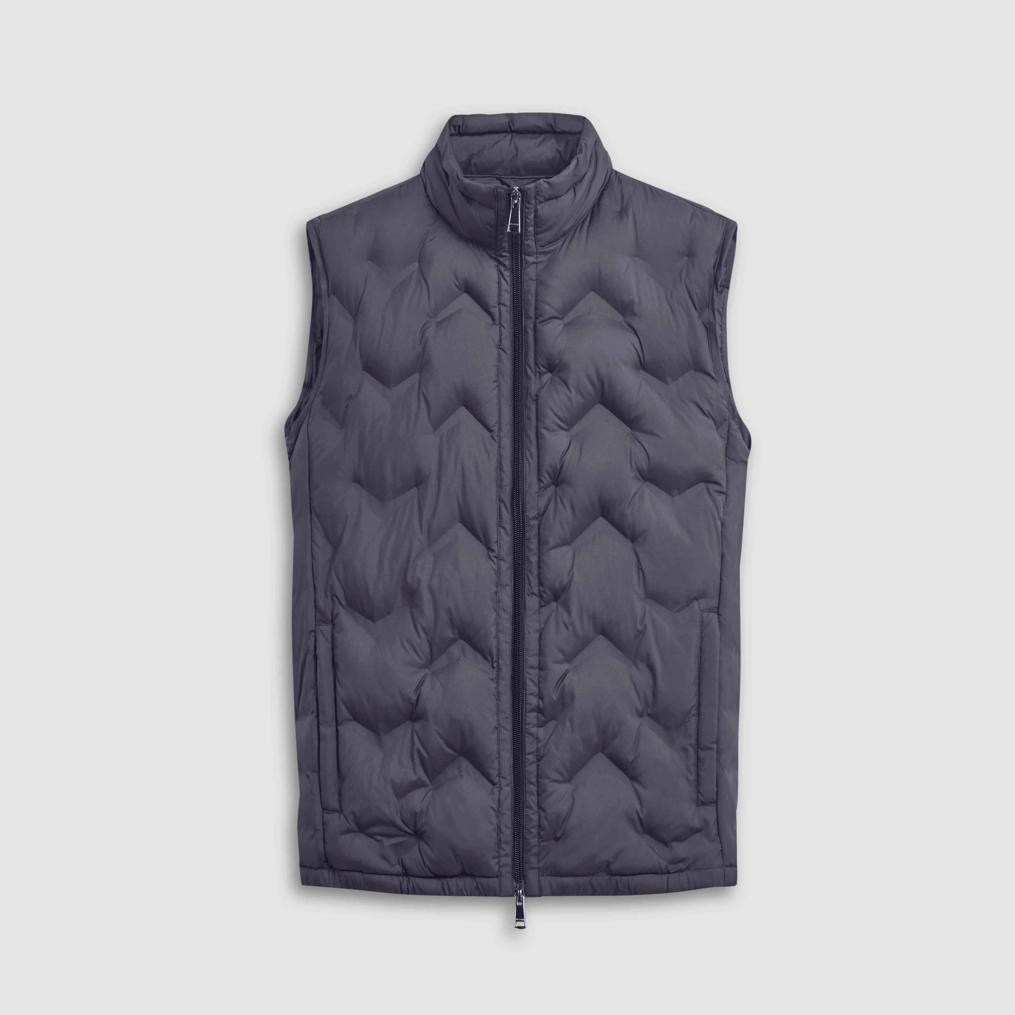 Chevron Quilted Puffer Vest sold by Bugatchi
