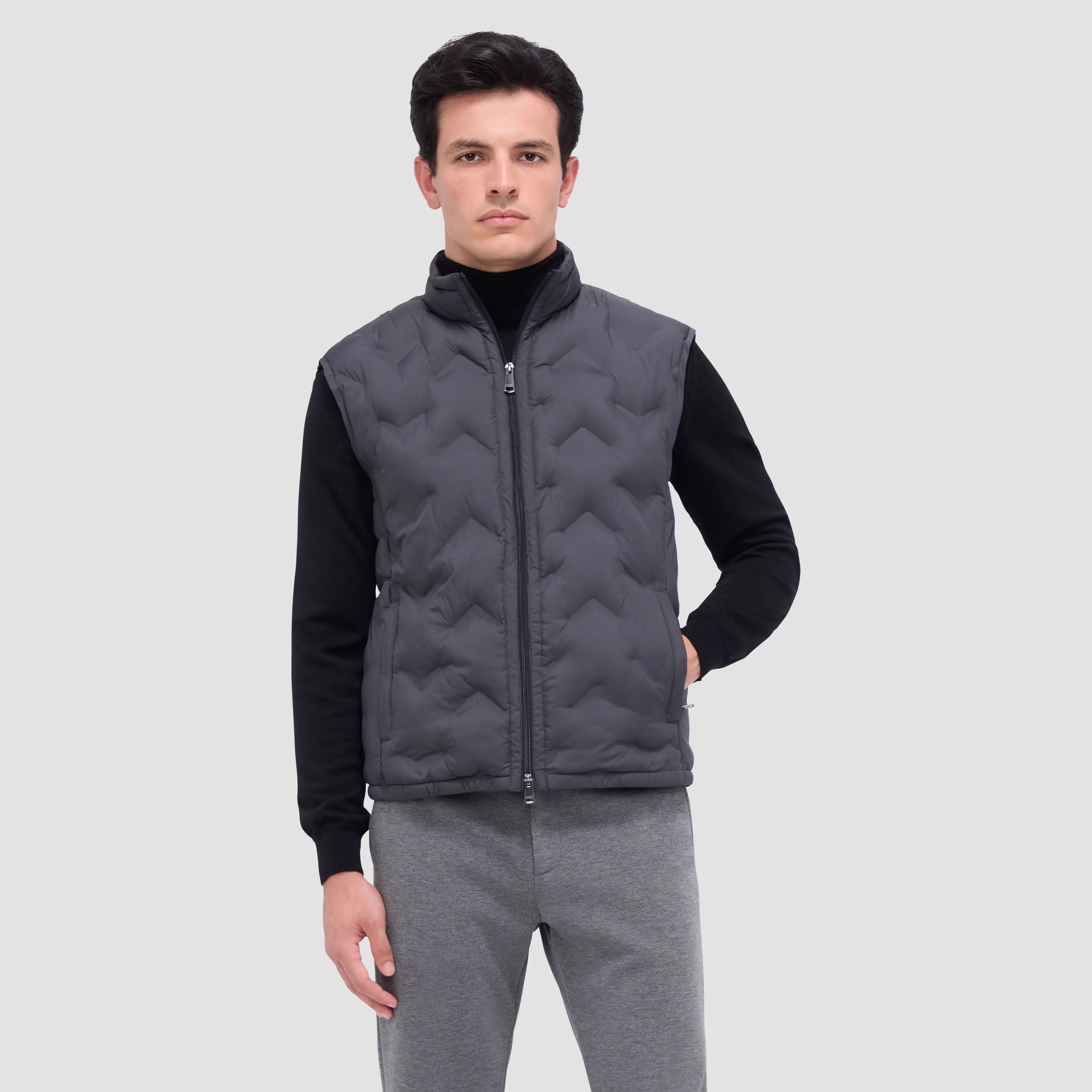 Chevron Quilted Puffer Vest sold by Bugatchi product image thumbnail 2
