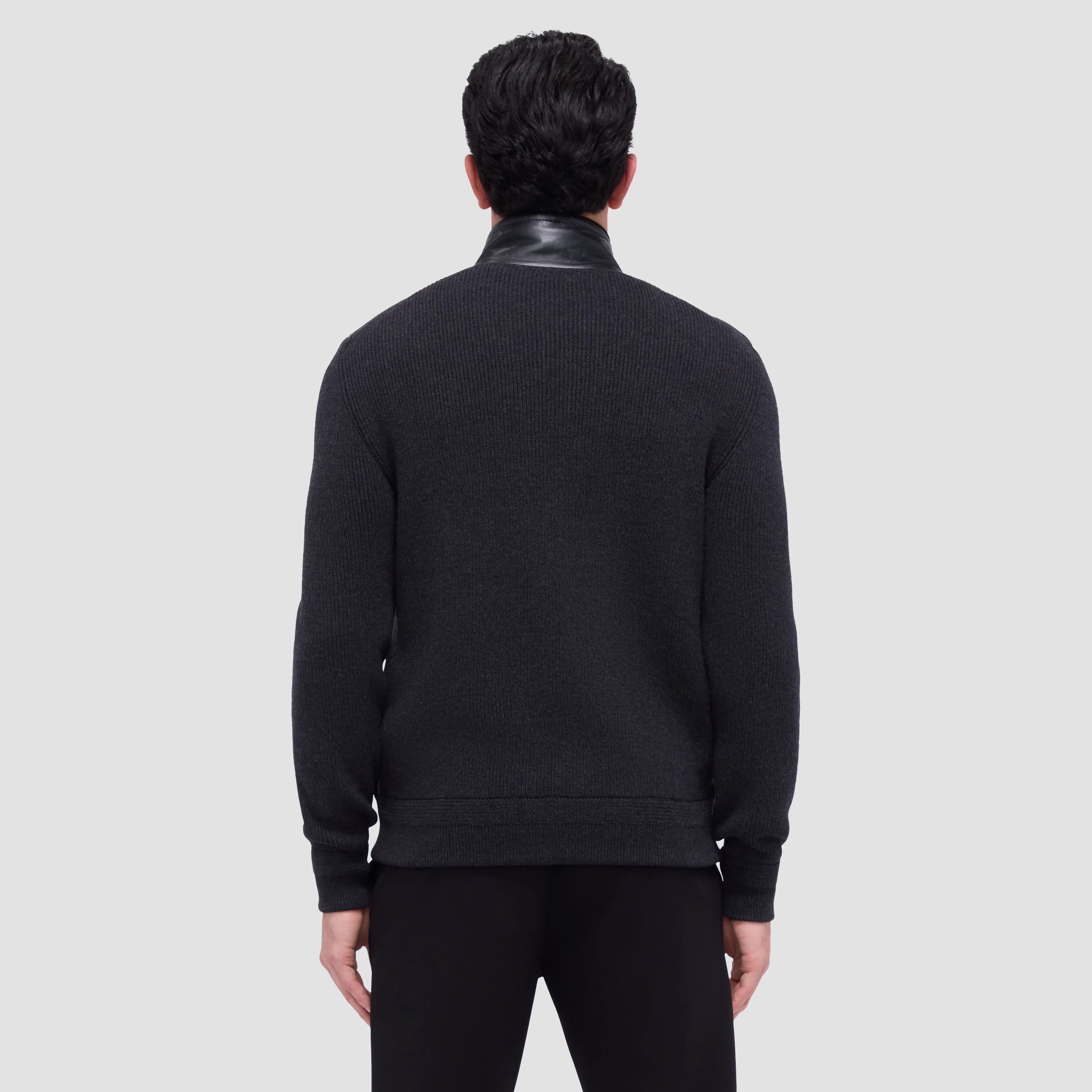 Leather & Knit Jacket sold by Bugatchi product image thumbnail 4