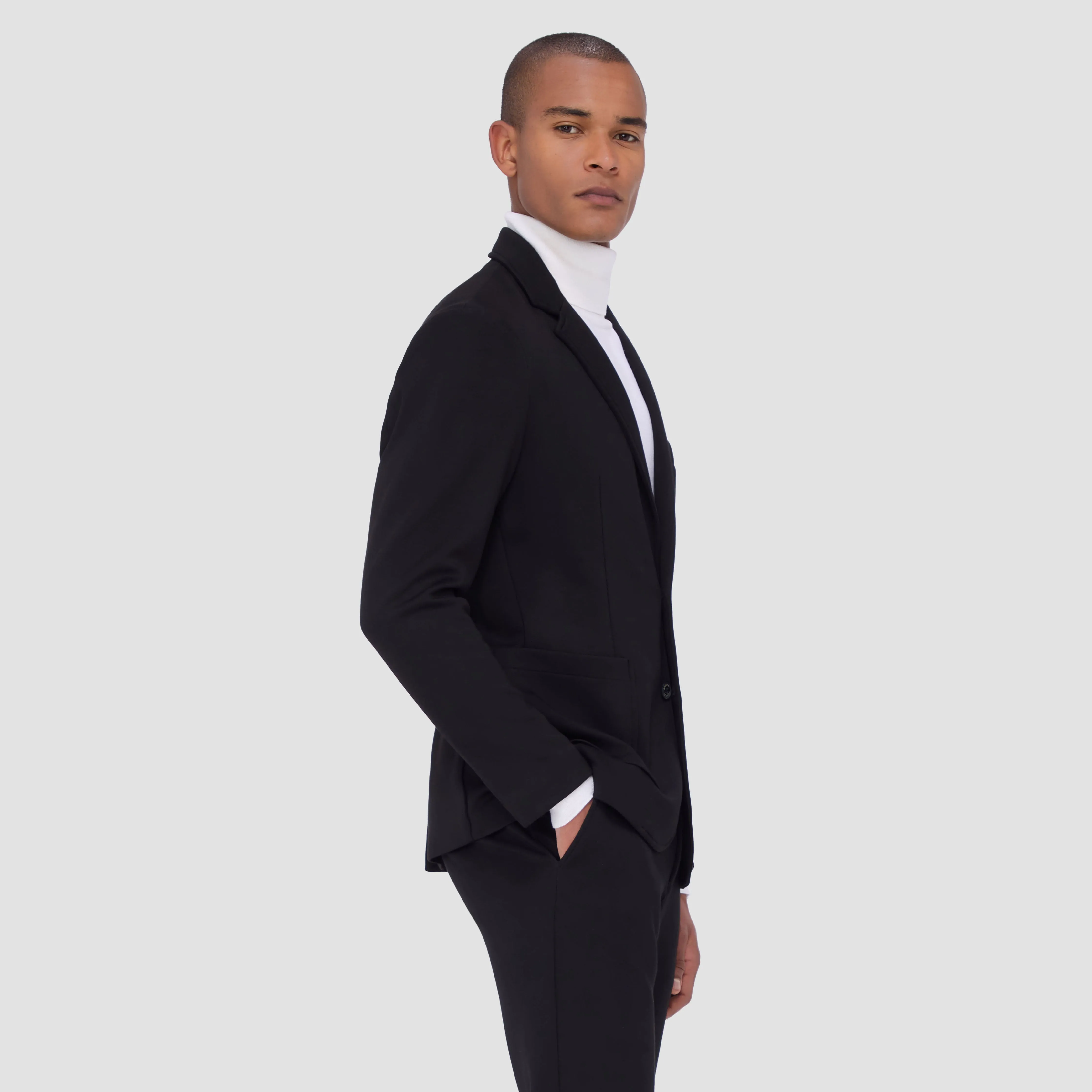 Soft Touch Two Button Knit Blazer sold by Bugatchi product image thumbnail 3