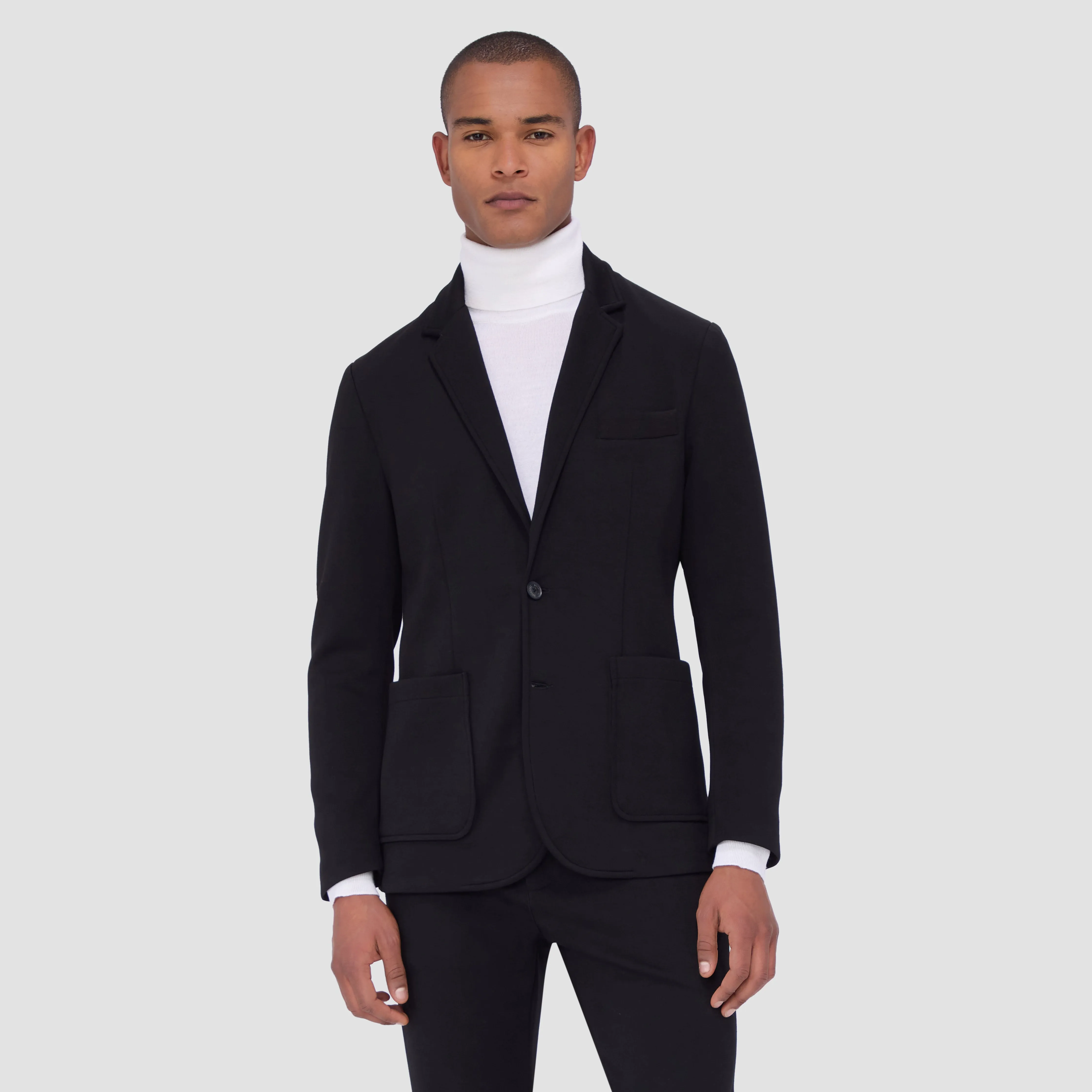 Soft Touch Two Button Knit Blazer sold by Bugatchi product image thumbnail 2