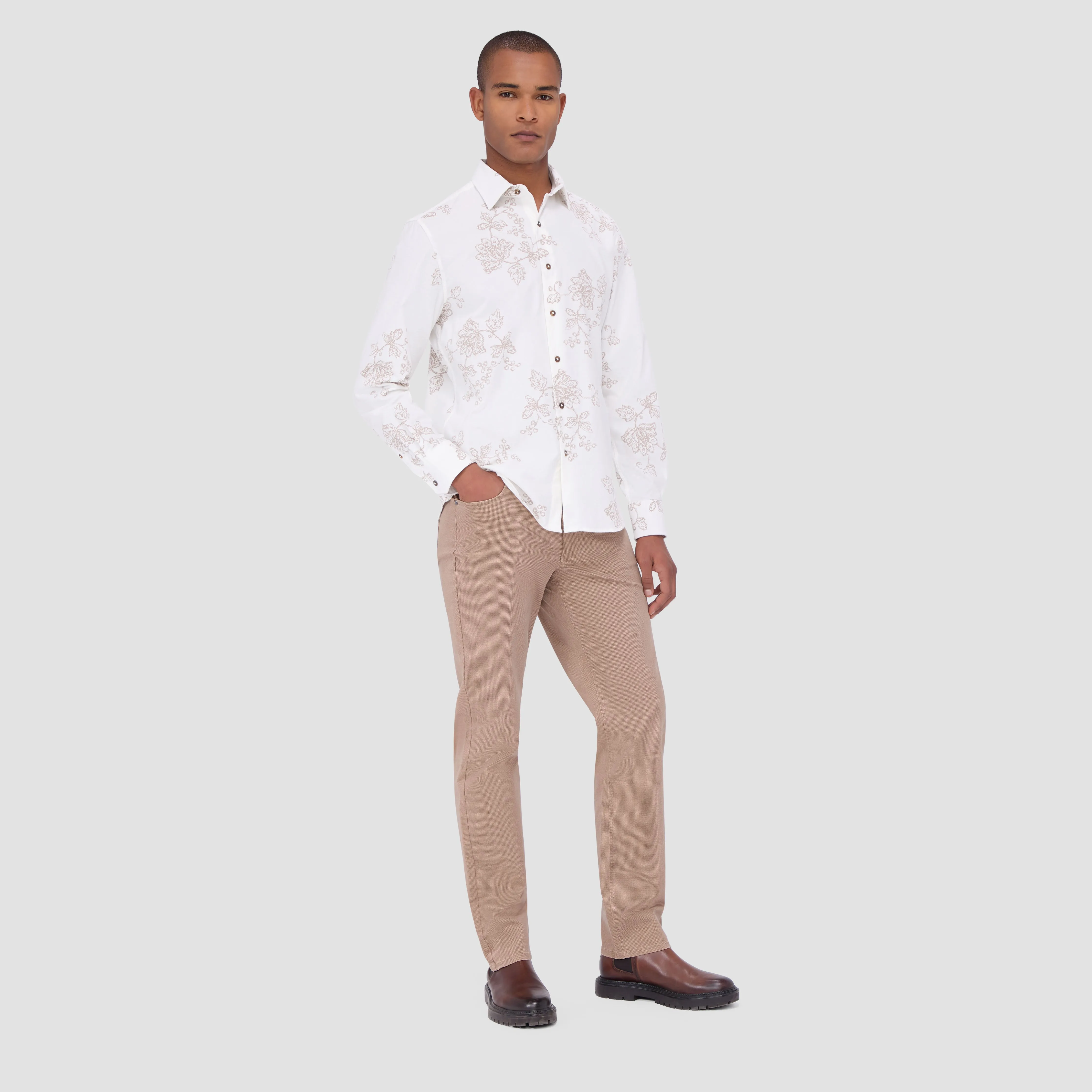 Julian Floral Corduroy Shirt sold by Bugatchi product image thumbnail 5