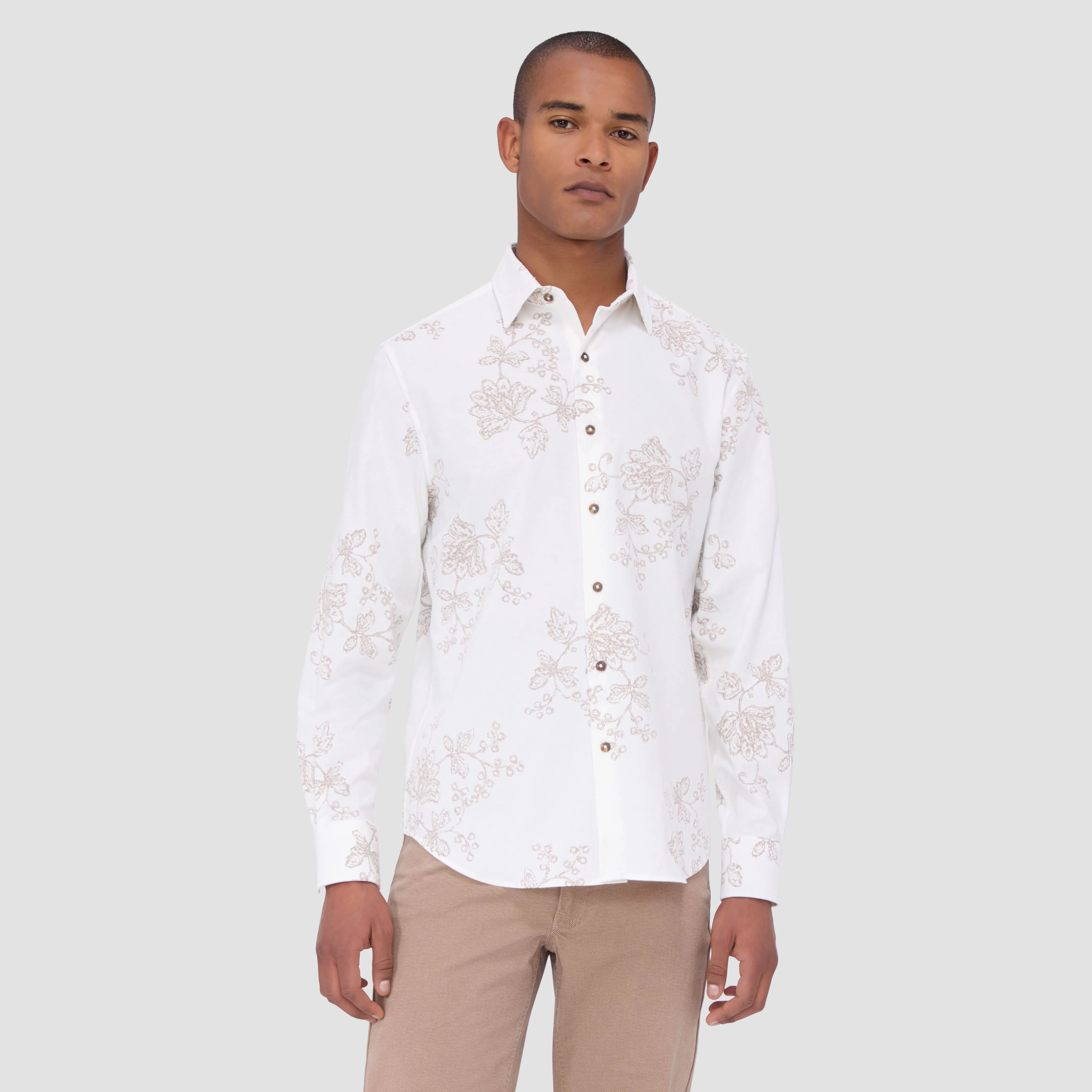 Julian Floral Corduroy Shirt sold by Bugatchi product image thumbnail 2
