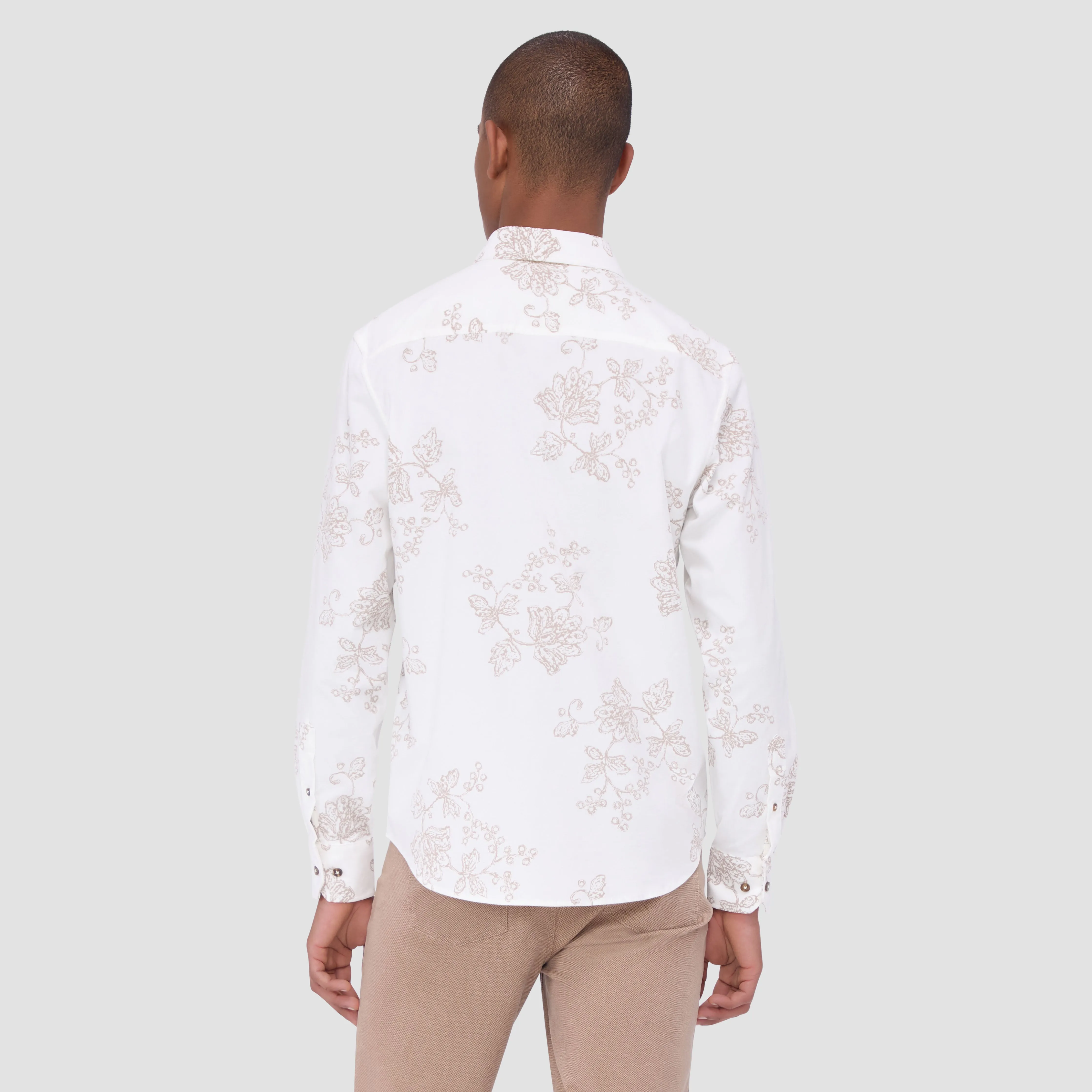 Julian Floral Corduroy Shirt sold by Bugatchi product image thumbnail 4