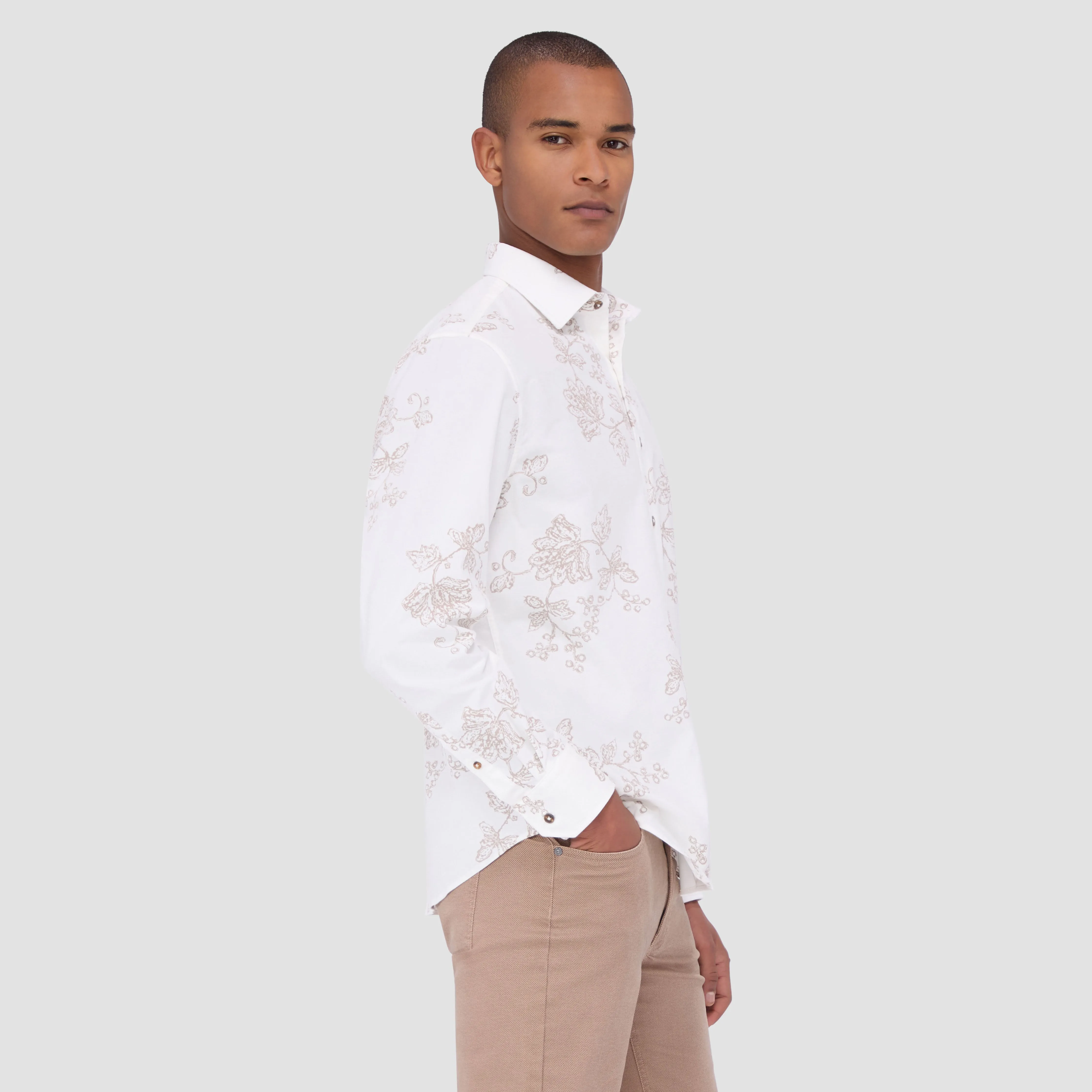 Julian Floral Corduroy Shirt sold by Bugatchi product image thumbnail 3