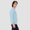 Multi-Stitch Check Jacquard Crew Neck Sweater sold by Bugatchi