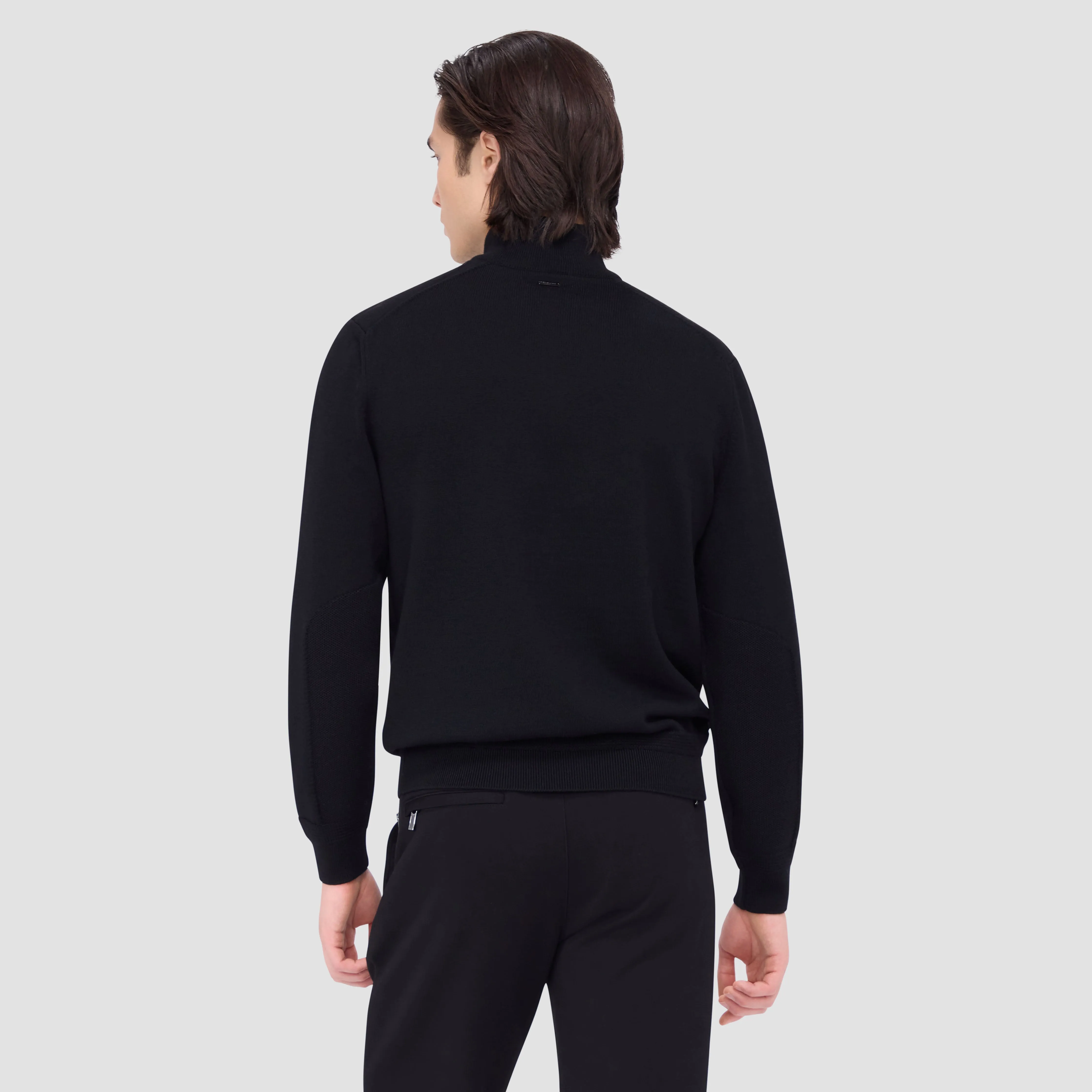 Quilted Yoke Quarter-Zip Sweater sold by Bugatchi product image thumbnail 5