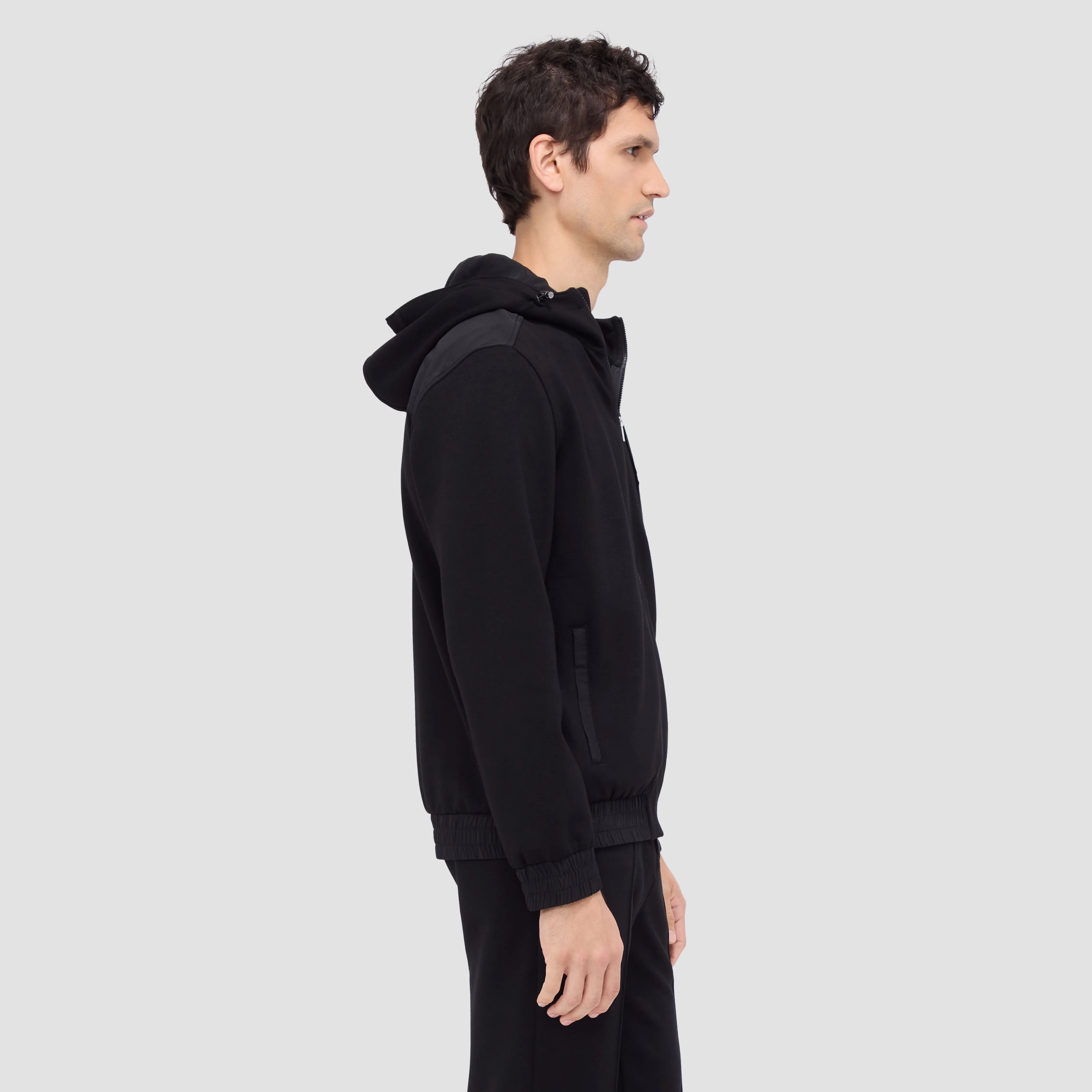 Soft Touch Performance Zip-Up Jacket With Hood sold by Bugatchi product image thumbnail 3