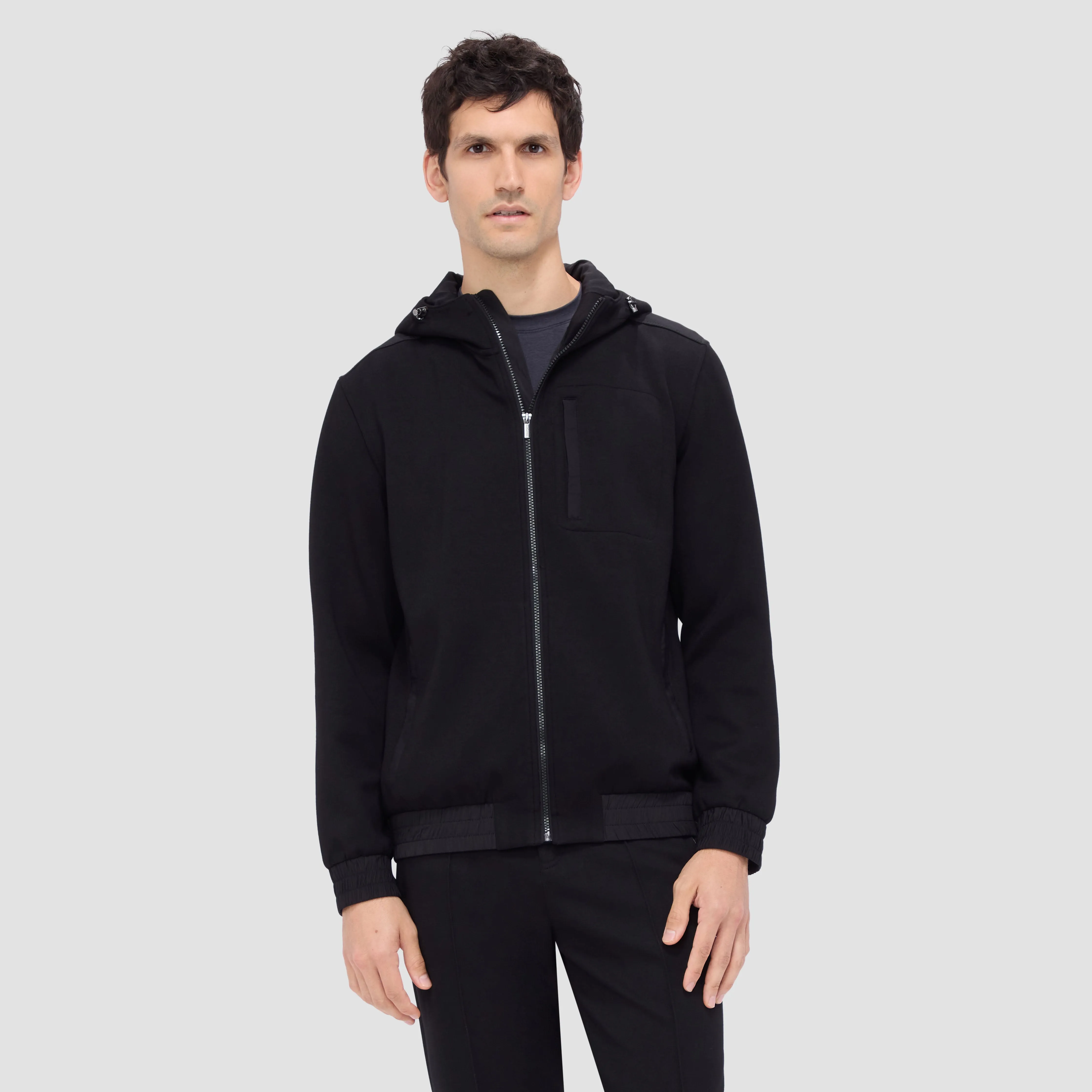 Soft Touch Performance Zip-Up Jacket With Hood sold by Bugatchi product image thumbnail 2