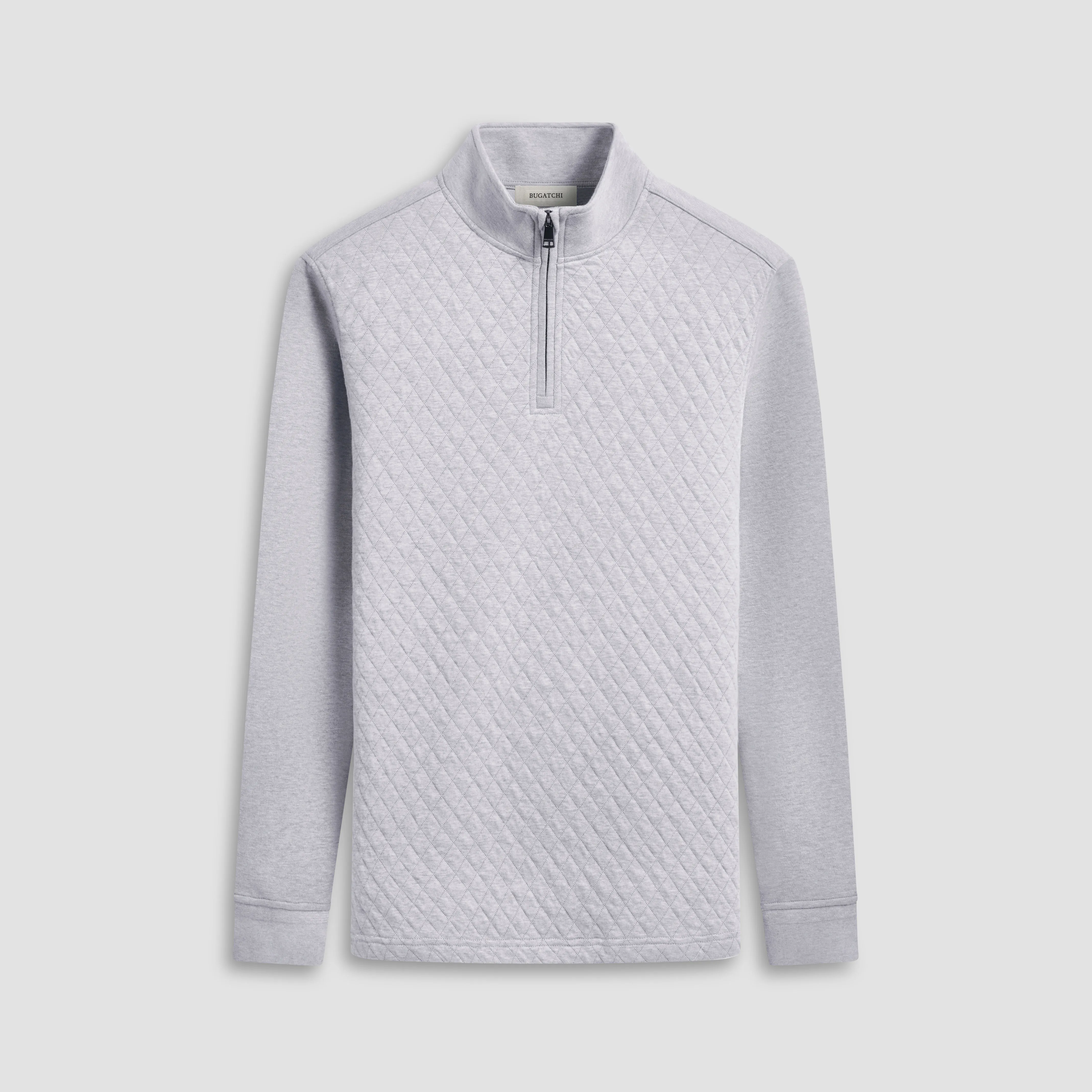 Diamond Quilted Quarter-Zip Pullover sold by Bugatchi