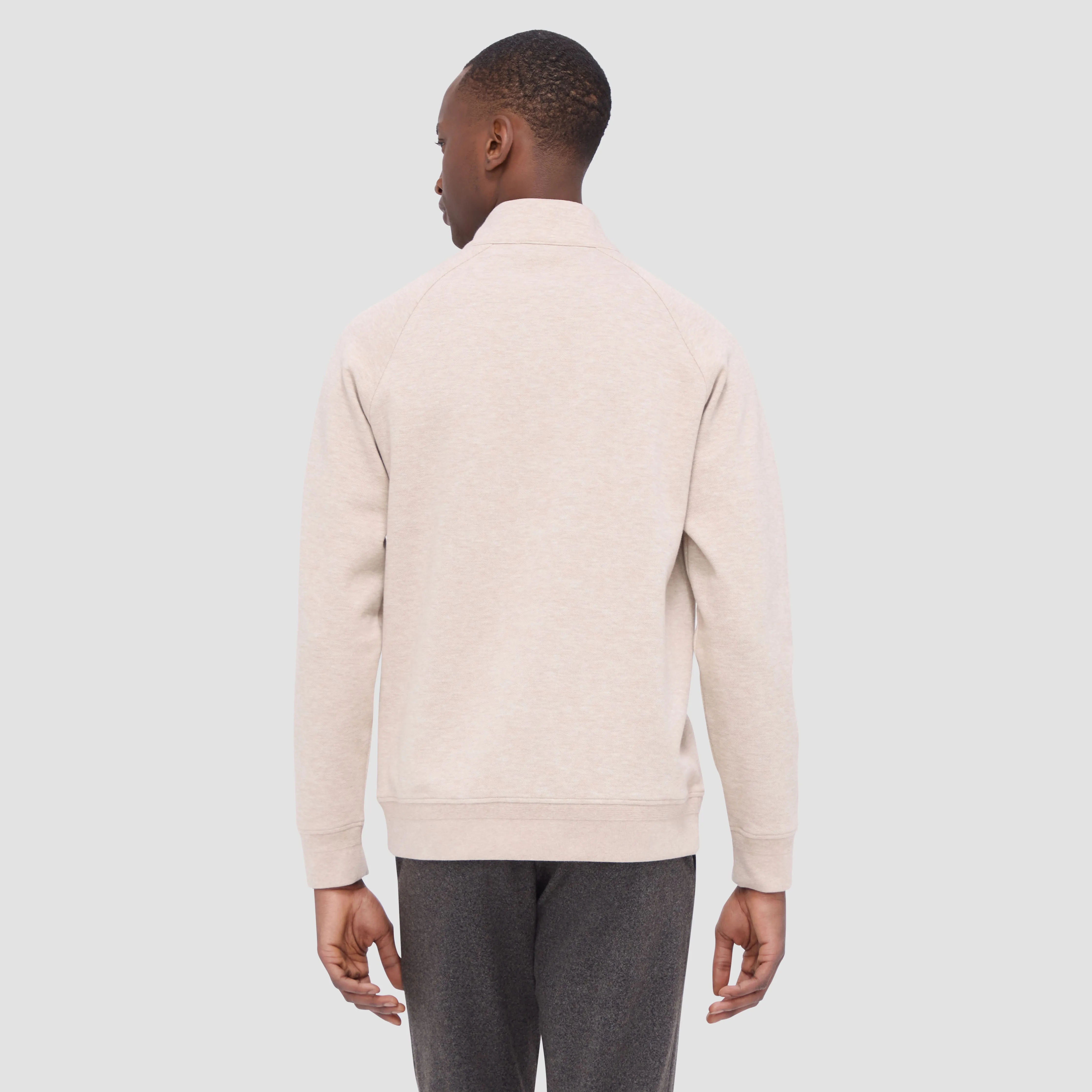 Double Sided Pique/Heather Quarter-Zip Pullover sold by Bugatchi product image thumbnail 4