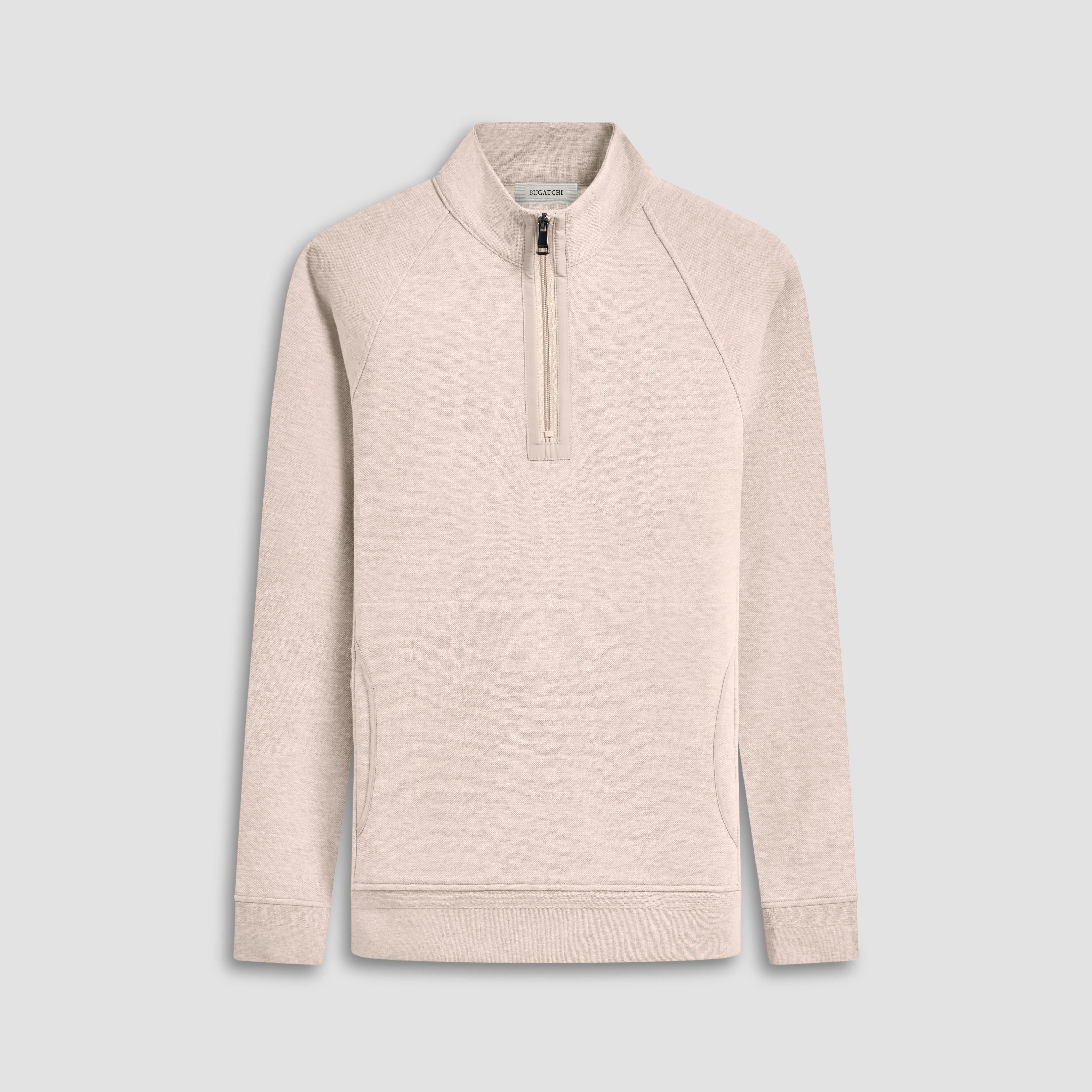 Double Sided Pique/Heather Quarter-Zip Pullover sold by Bugatchi