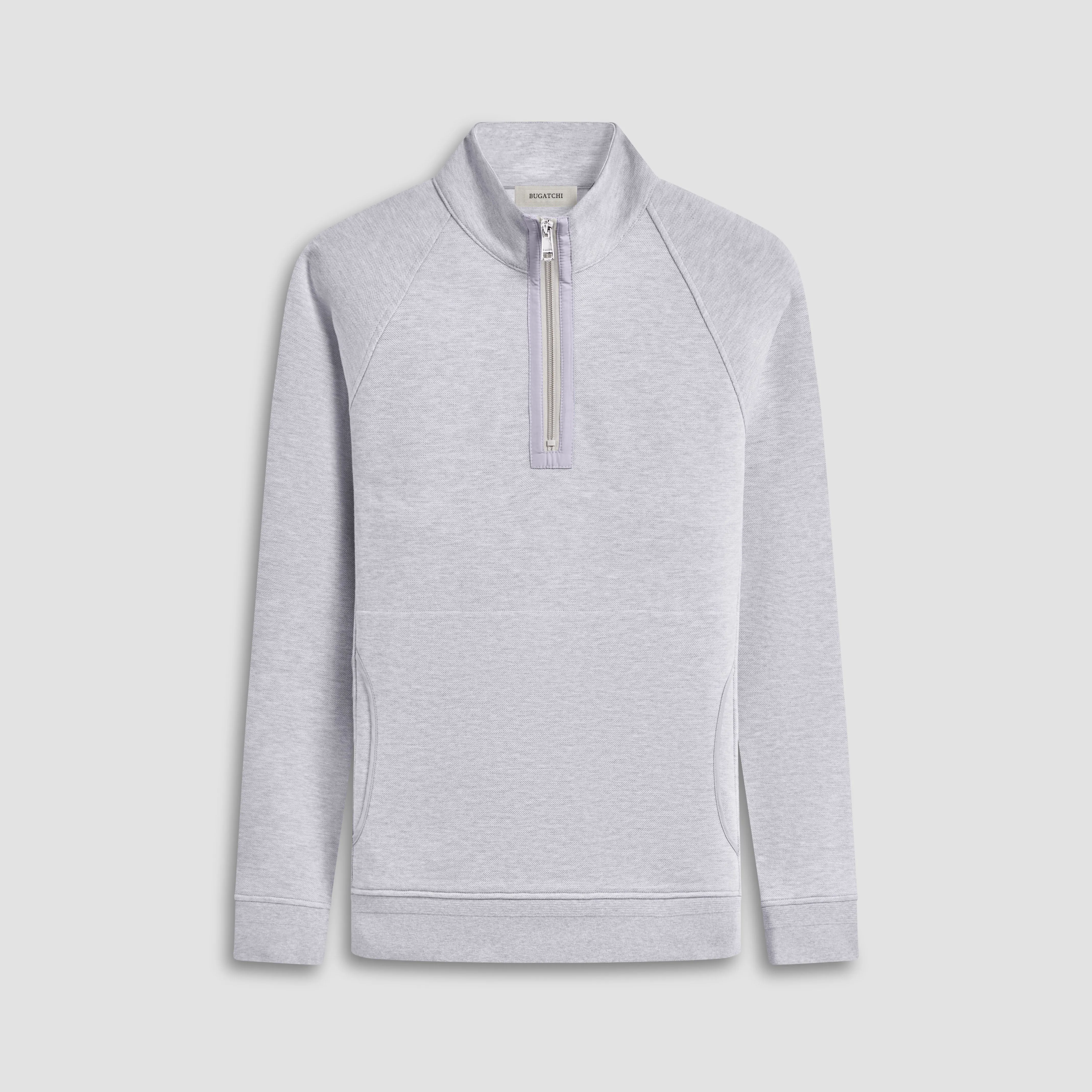 Double Sided Pique/Heather Quarter-Zip Pullover sold by Bugatchi