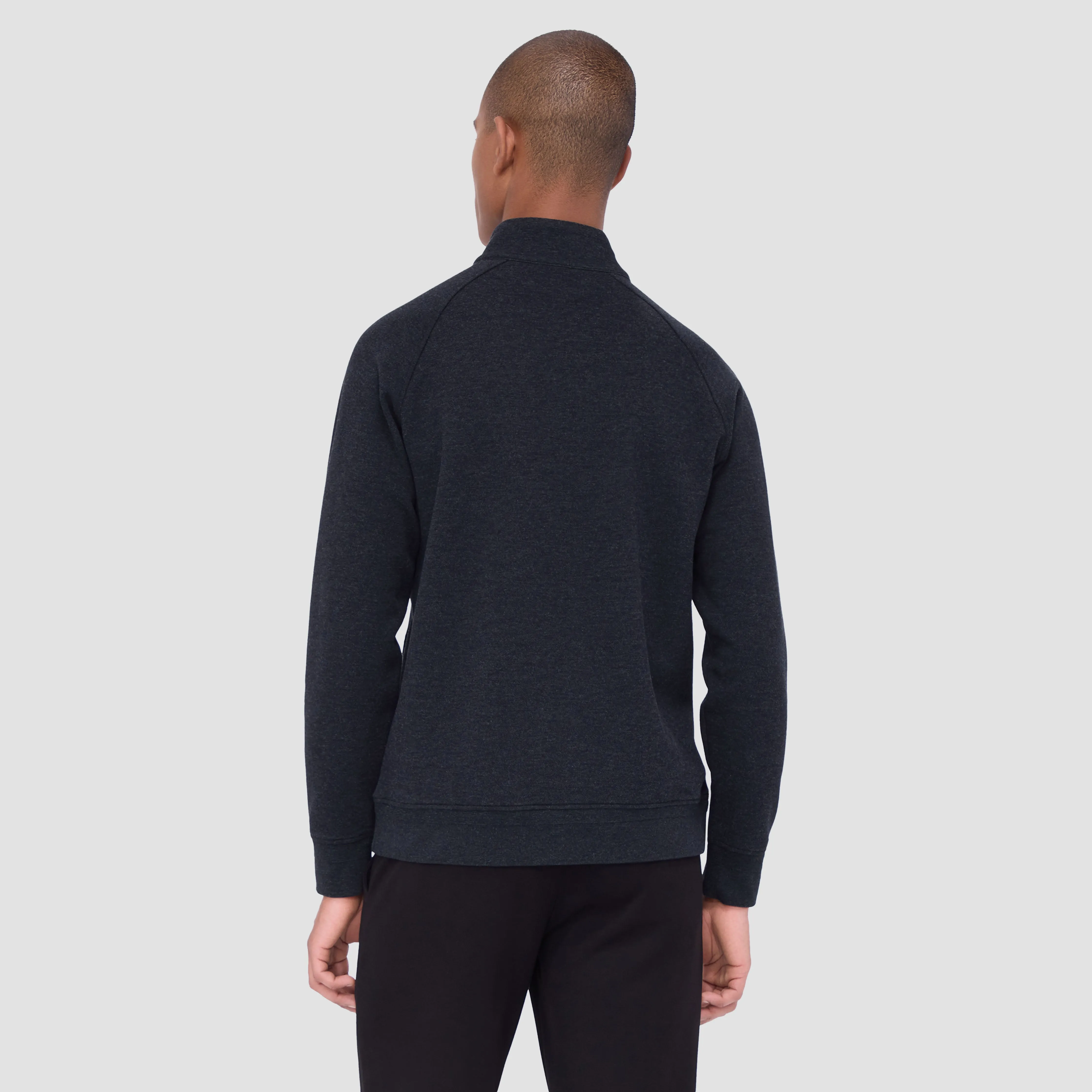 Double Sided Pique/Heather Quarter-Zip Pullover sold by Bugatchi product image thumbnail 4