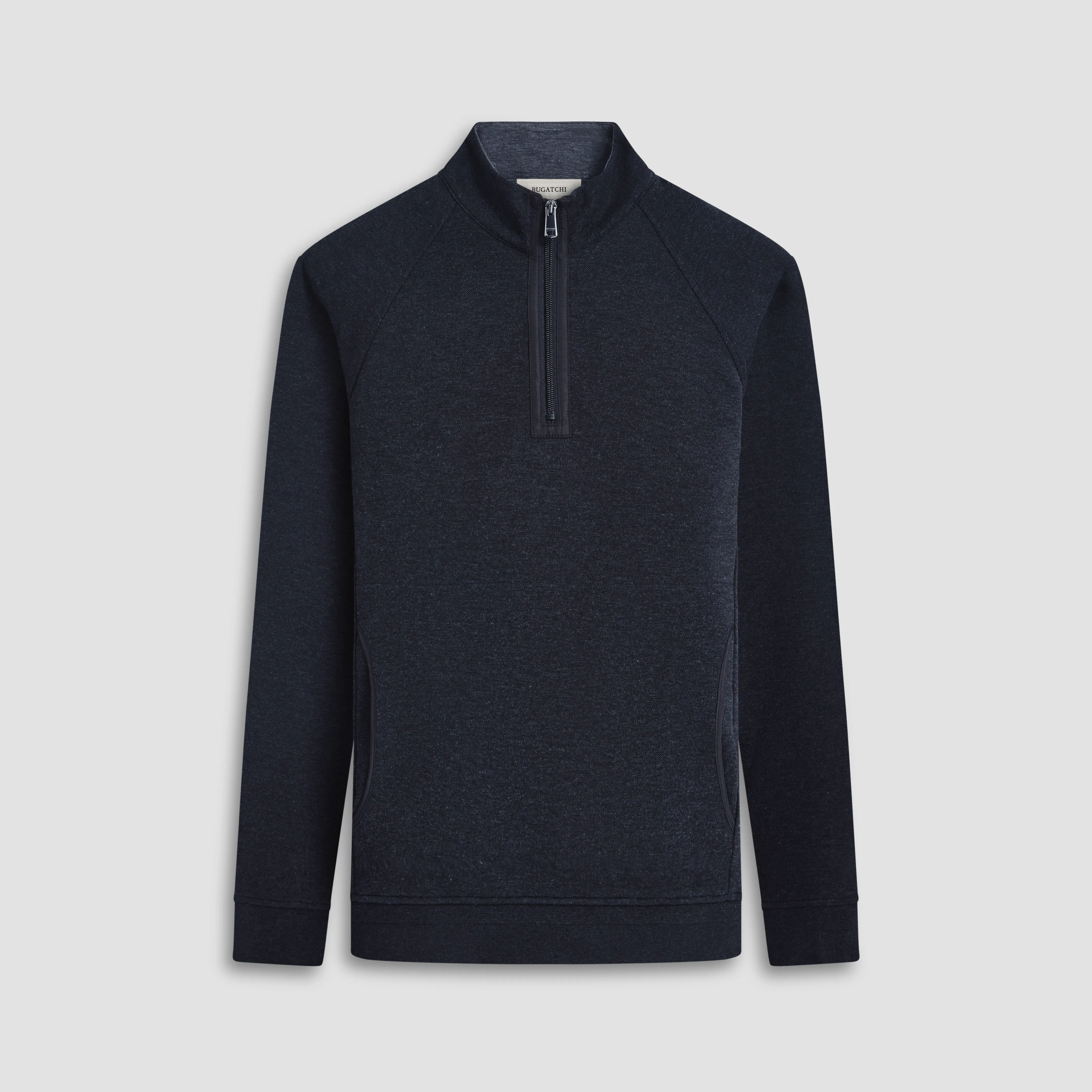 Double Sided Pique/Heather Quarter-Zip Pullover sold by Bugatchi