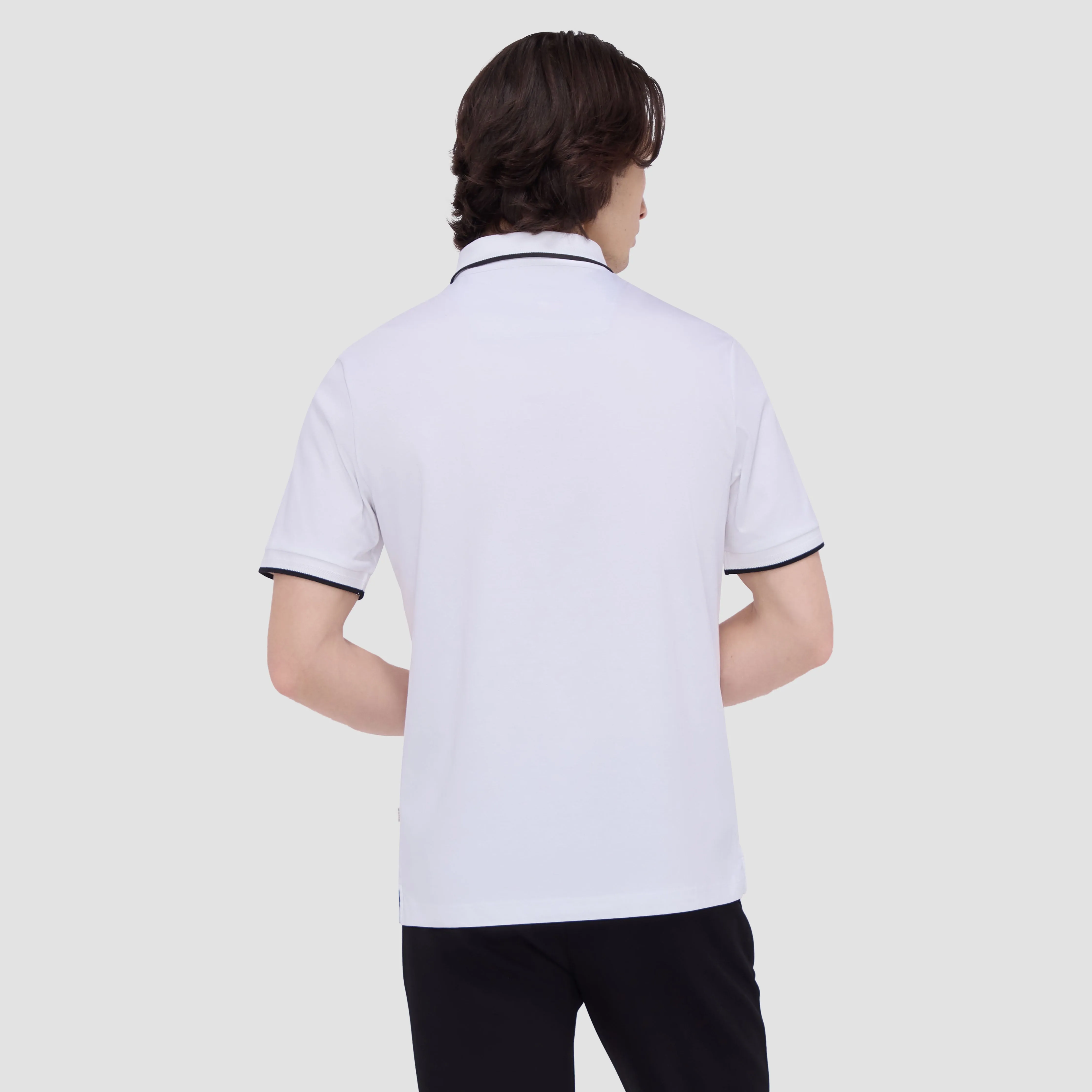 Contrast Three Button Polo sold by Bugatchi product image thumbnail 4