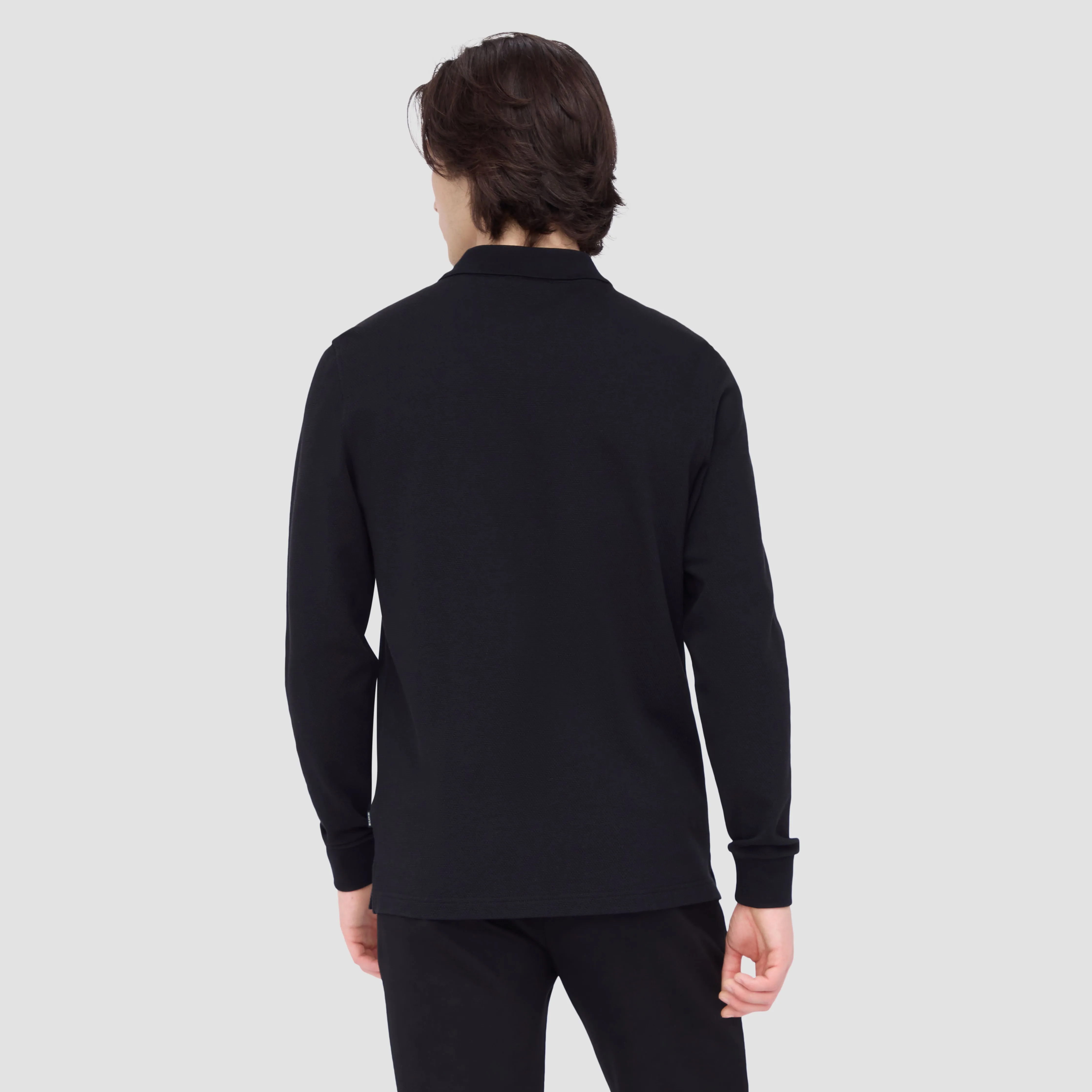 Honeycomb Long Sleeve Polo sold by Bugatchi product image thumbnail 4