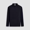 Honeycomb Long Sleeve Polo sold by Bugatchi