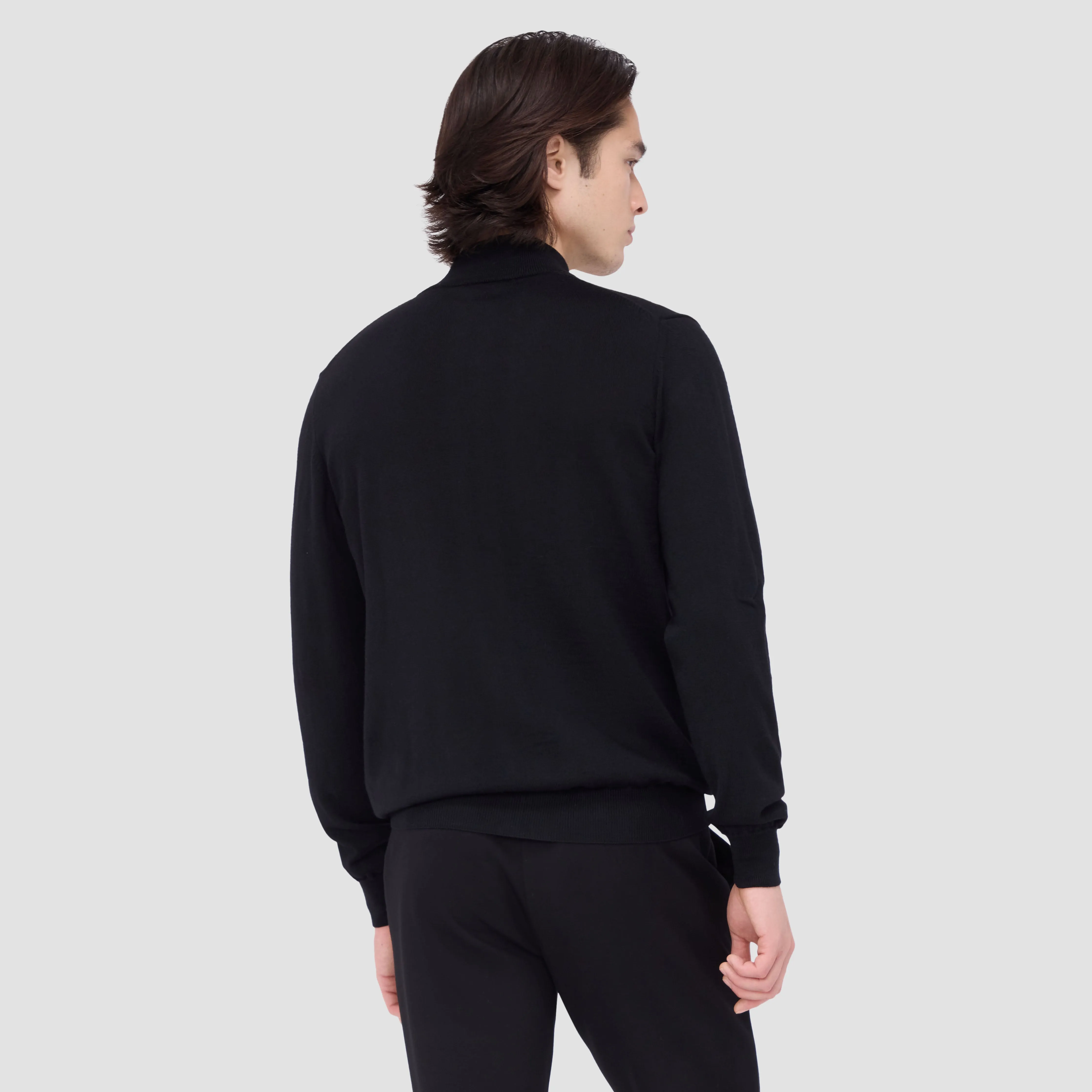 Super Merino Mock Neck Full Zip Sweater sold by Bugatchi product image thumbnail 4