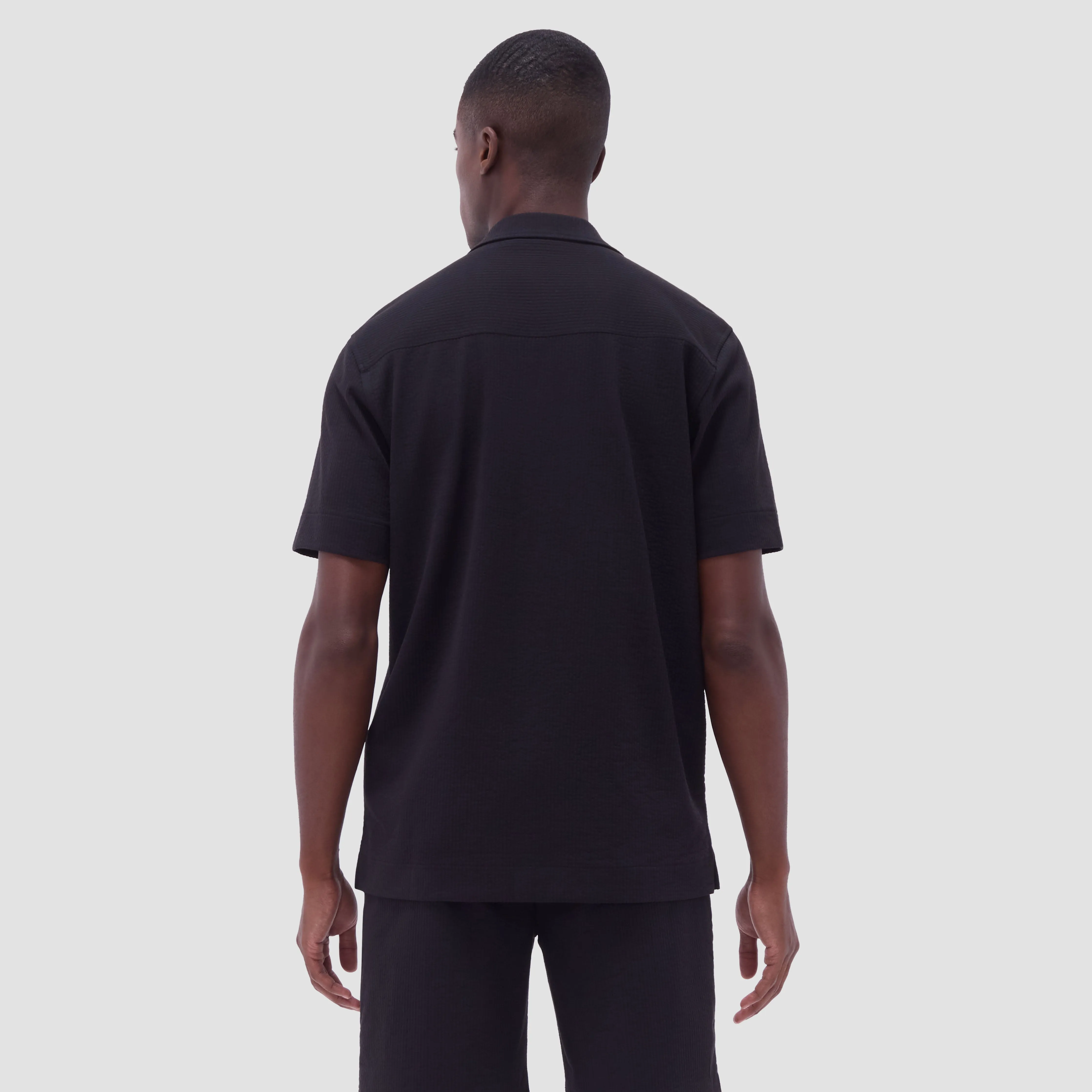 Seersucker Crinkled Camp Shirt sold by Bugatchi product image thumbnail 5