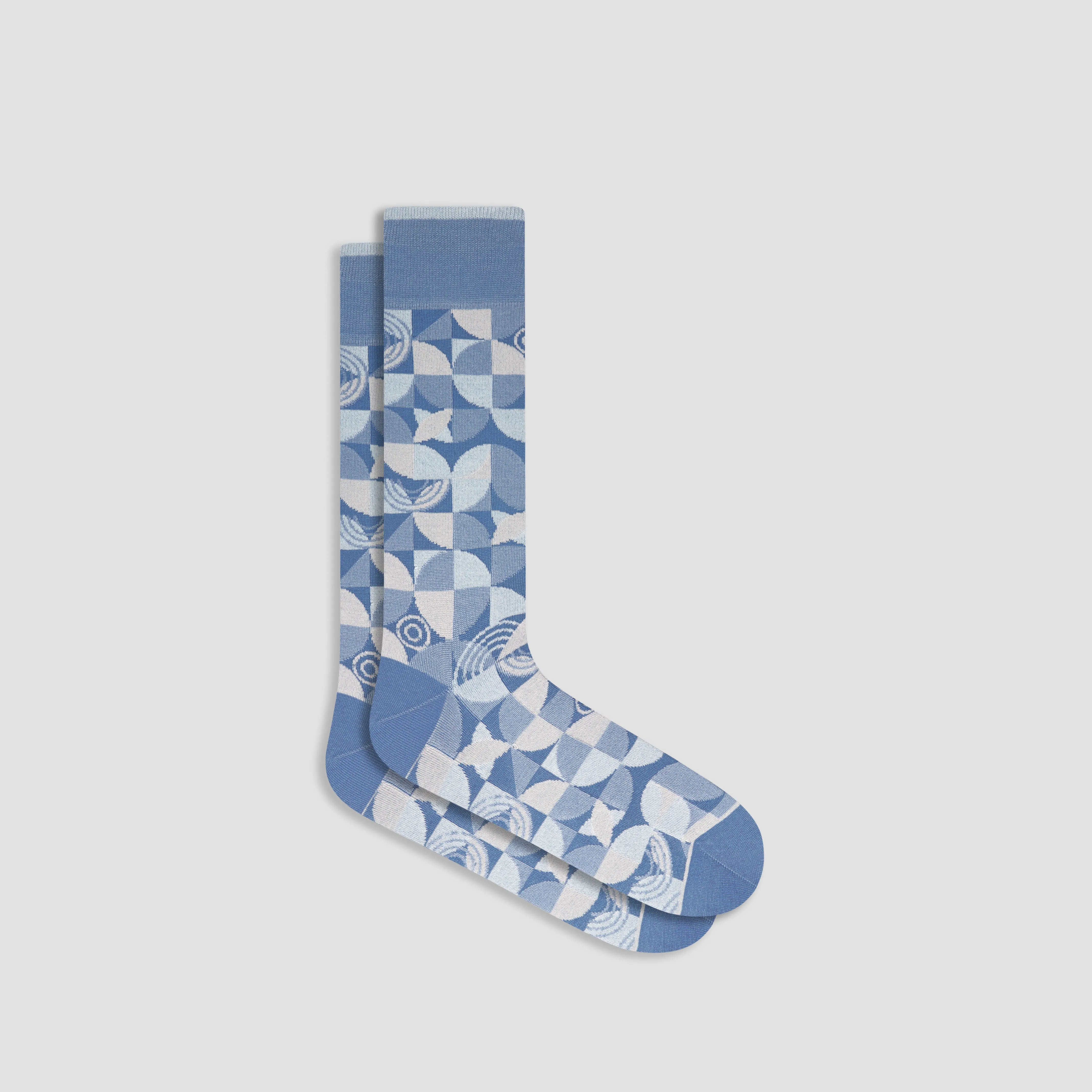 Geometric Mid-Calf Sock sold by Bugatchi
