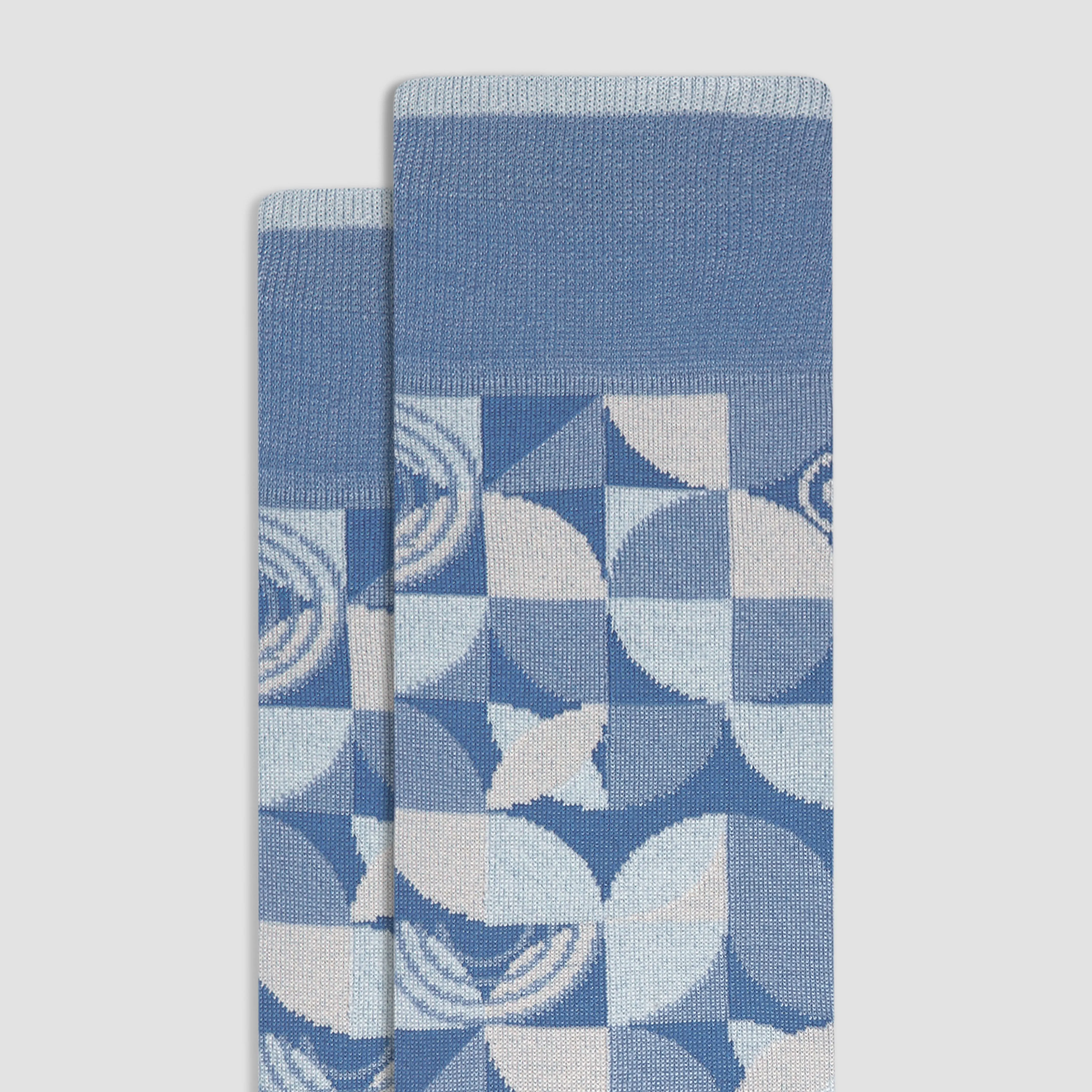 Geometric Mid-Calf Sock sold by Bugatchi product image thumbnail 2