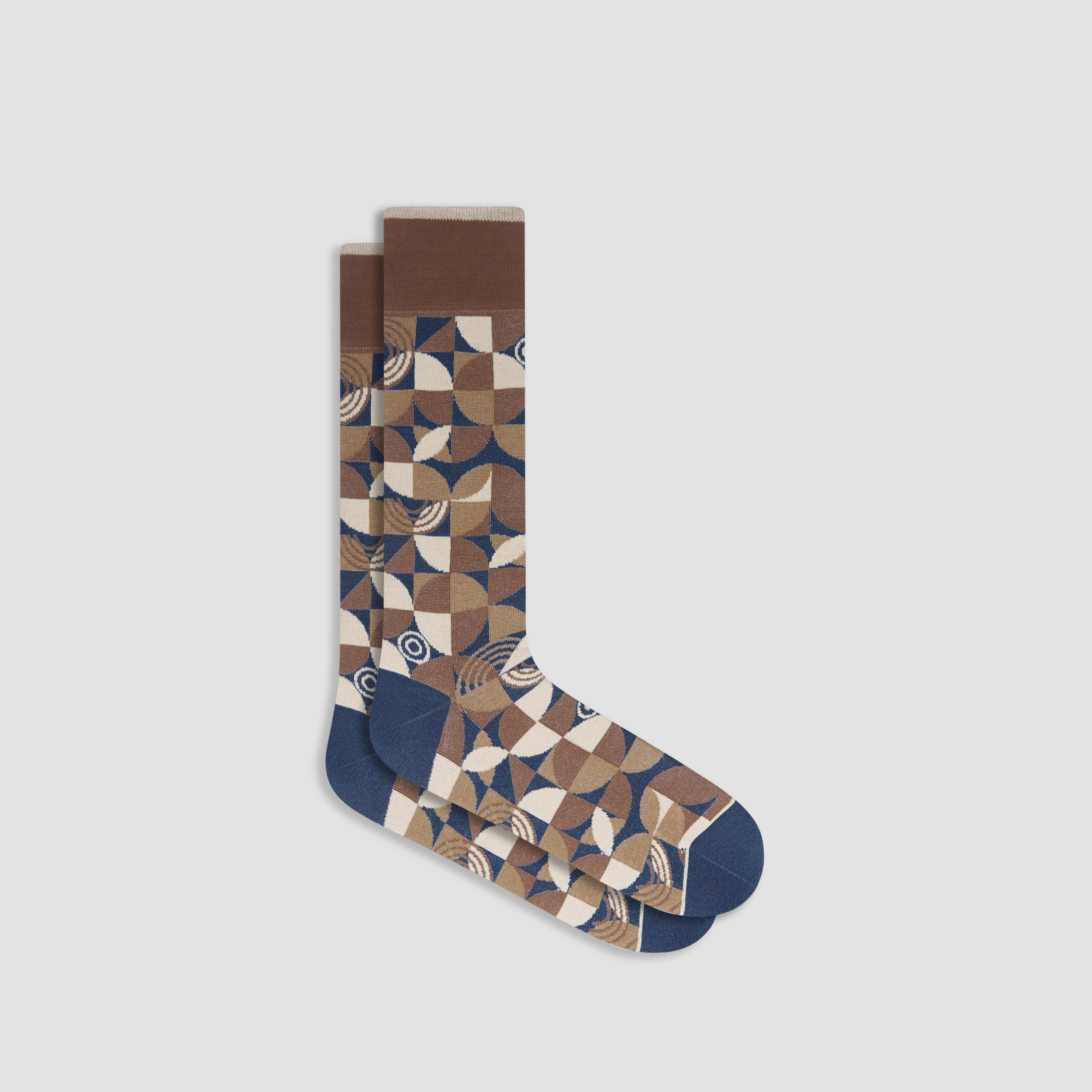 Geometric Mid-Calf Sock sold by Bugatchi