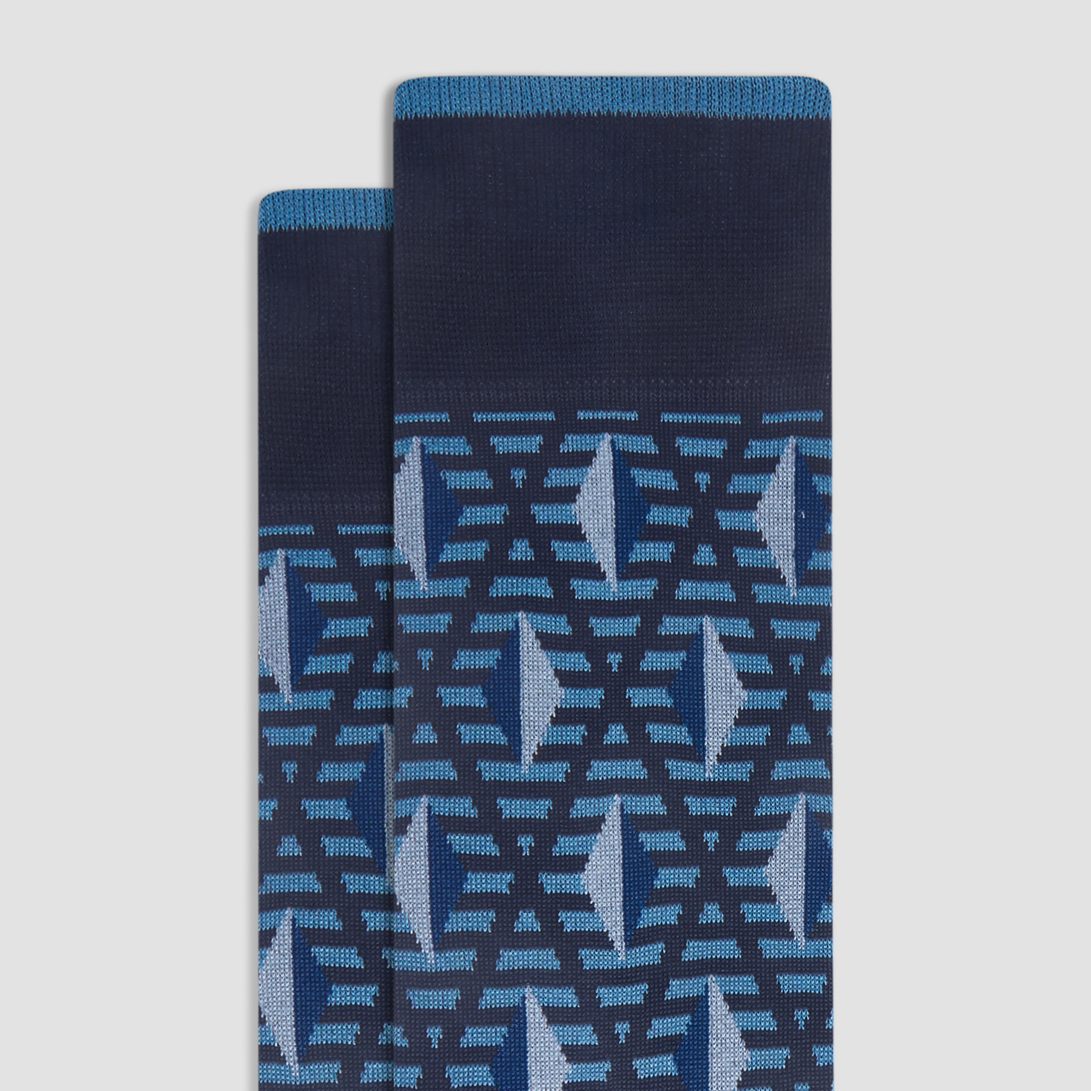 Geometric Mid-Calf Sock sold by Bugatchi product image thumbnail 2
