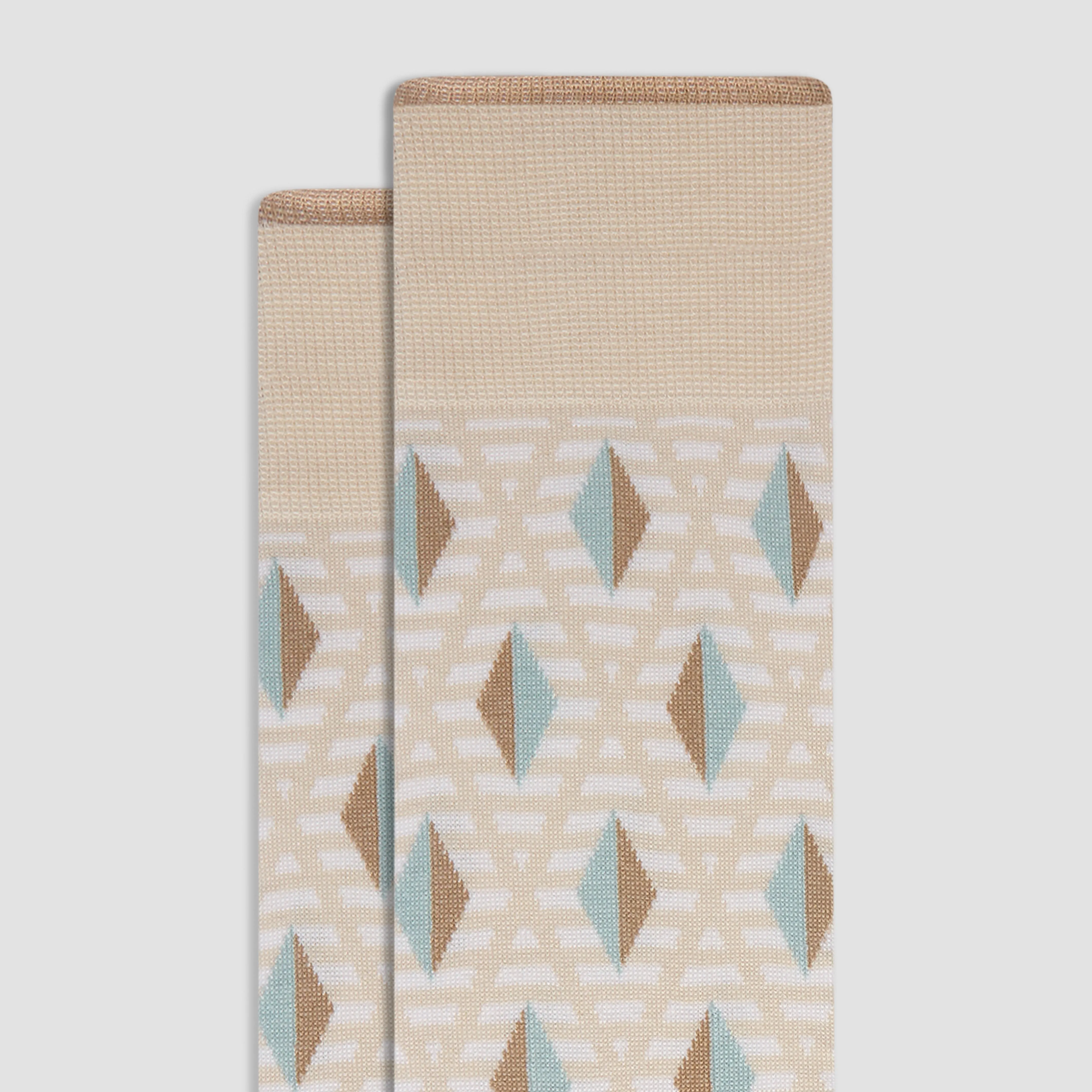 Geometric Mid-Calf Sock sold by Bugatchi product image thumbnail 2