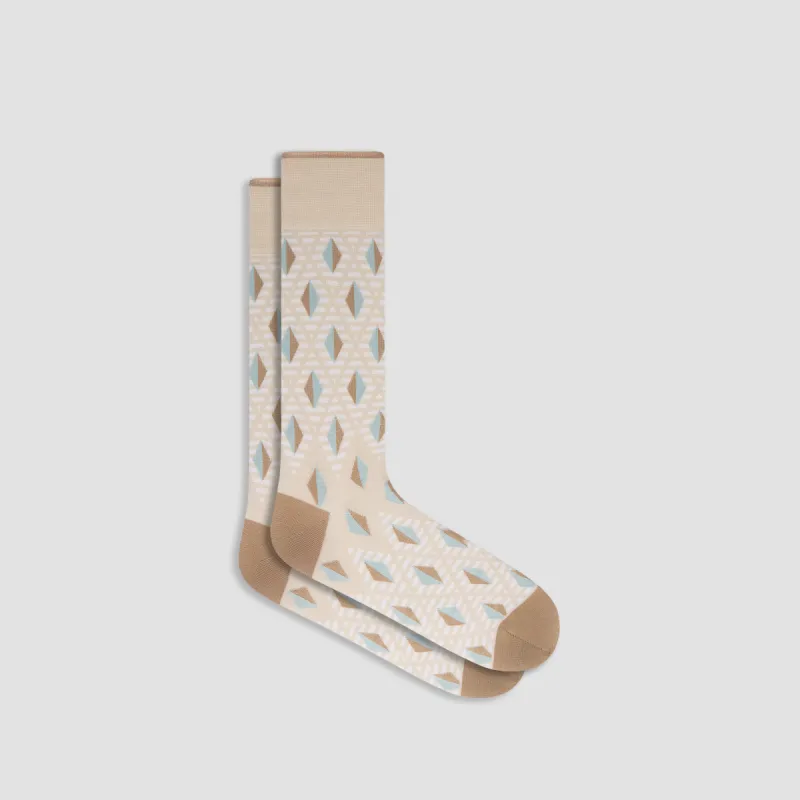Geometric Mid-Calf Sock sold by Bugatchi