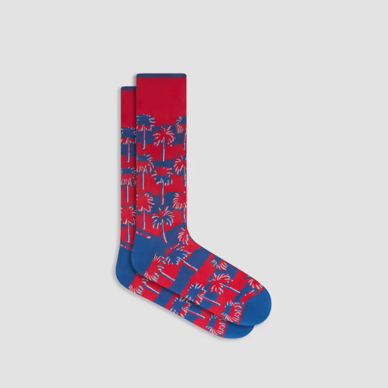Palm Tree Mid-Calf Socks sold by Bugatchi