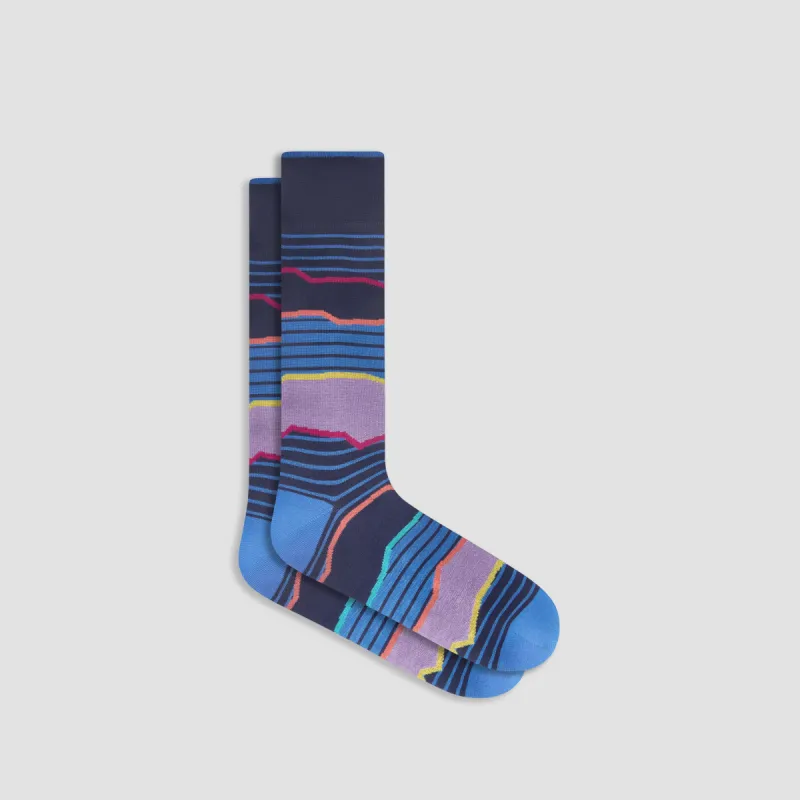 Striped Mid-Calf Socks sold by Bugatchi
