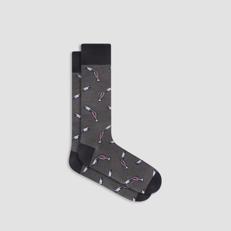 Wine Pour Mid-Calf Socks sold by Bugatchi