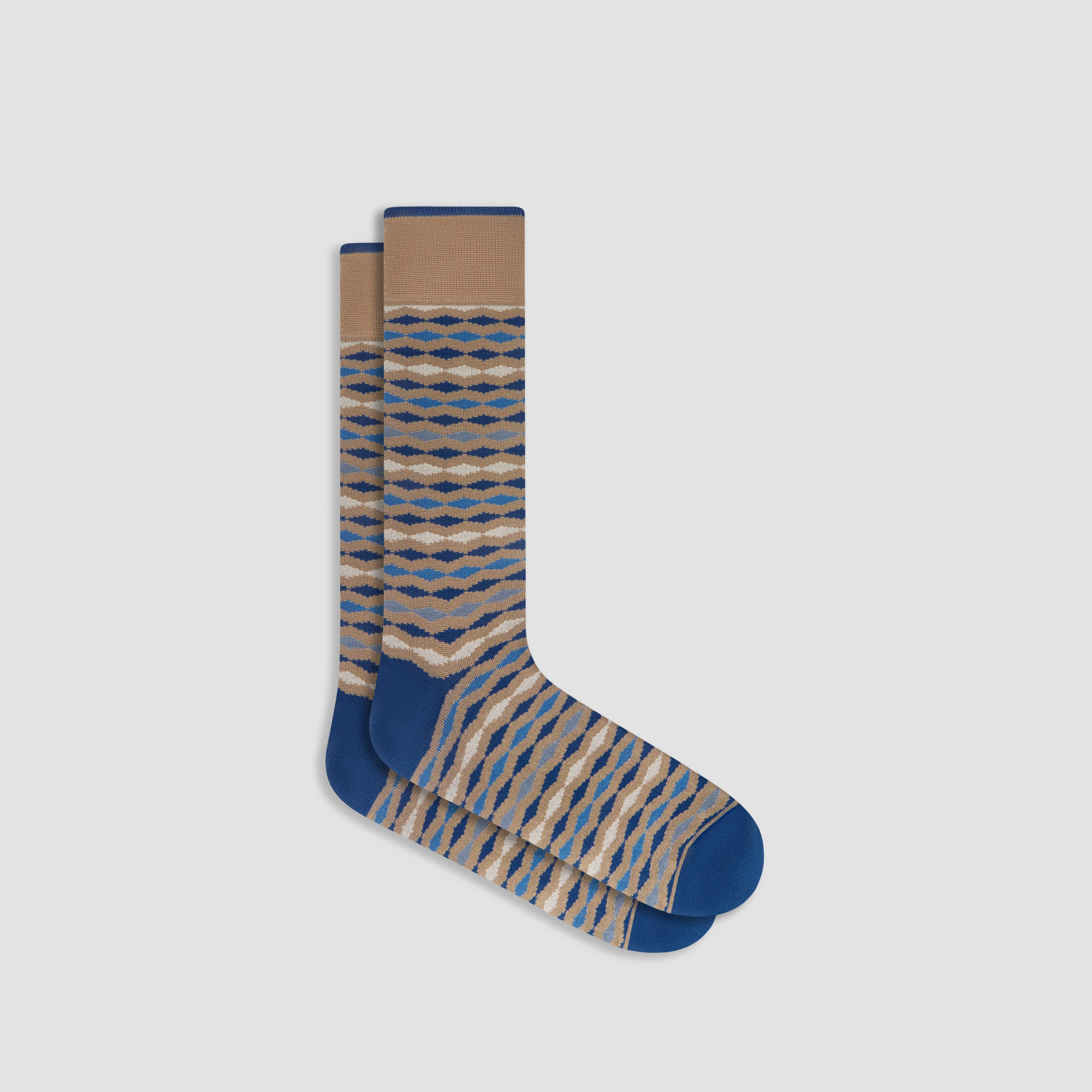 Geometric Mid-Calf Socks sold by Bugatchi