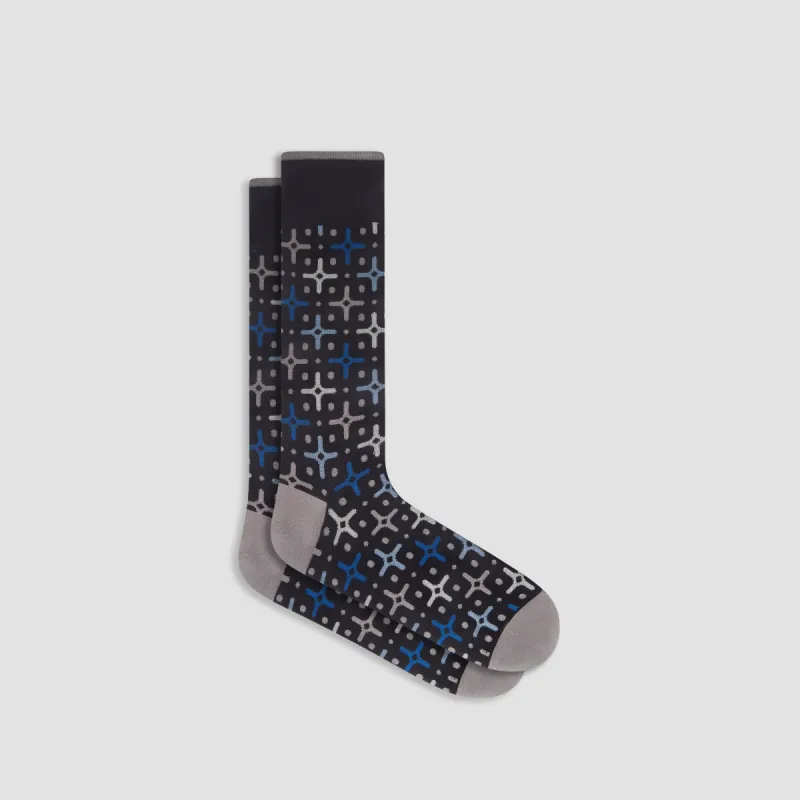 Geometric Mid-Calf Socks sold by Bugatchi