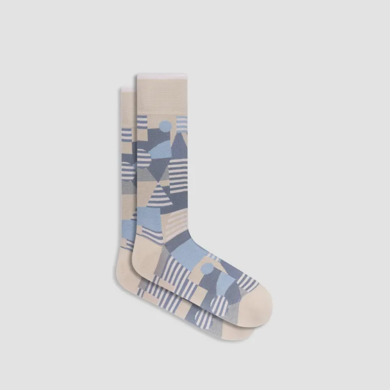 Geometric Mid-Calf Socks sold by Bugatchi