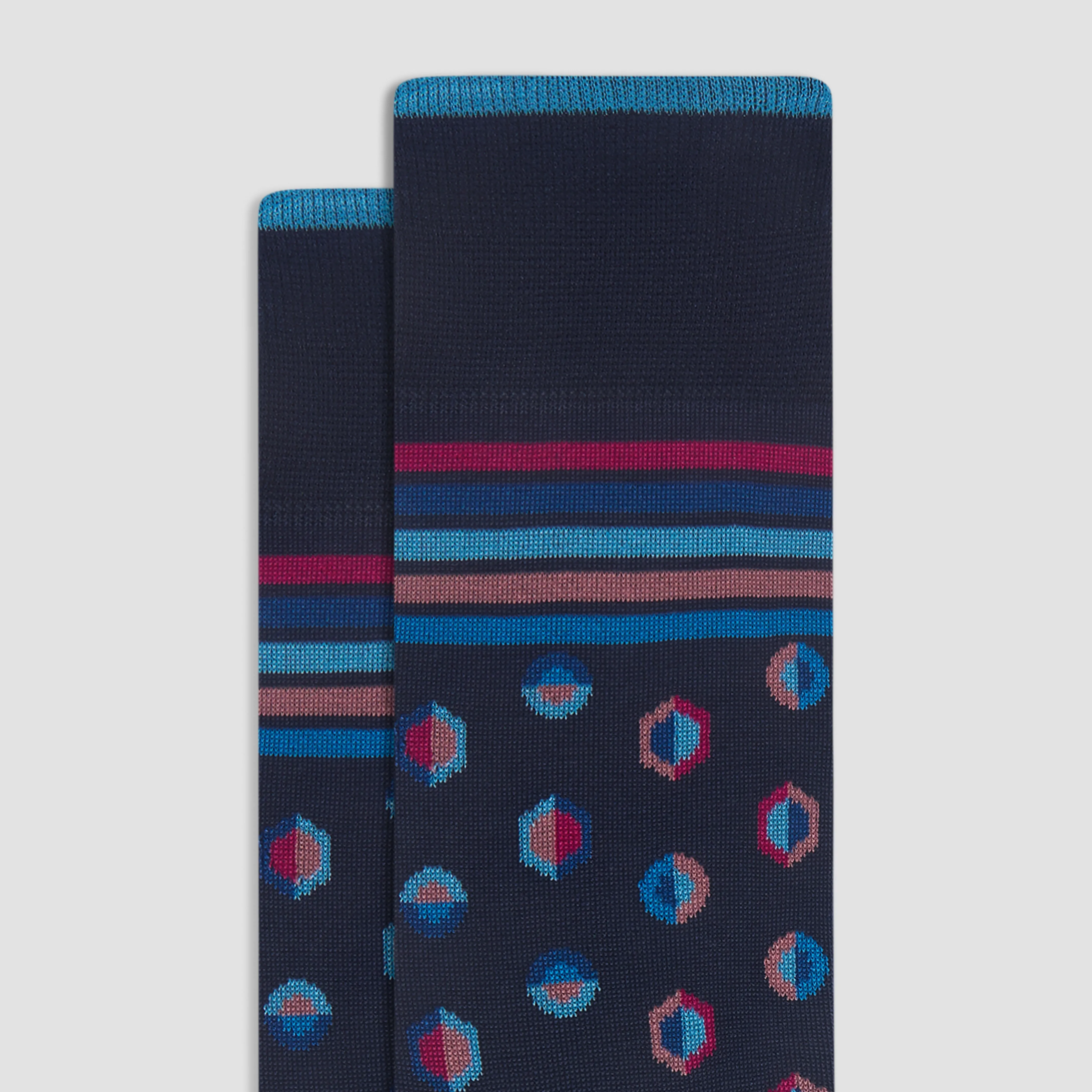 Geometric Mid-Calf Socks sold by Bugatchi product image thumbnail 2