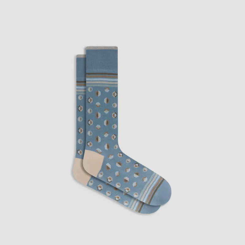 Geometric Mid-Calf Socks sold by Bugatchi